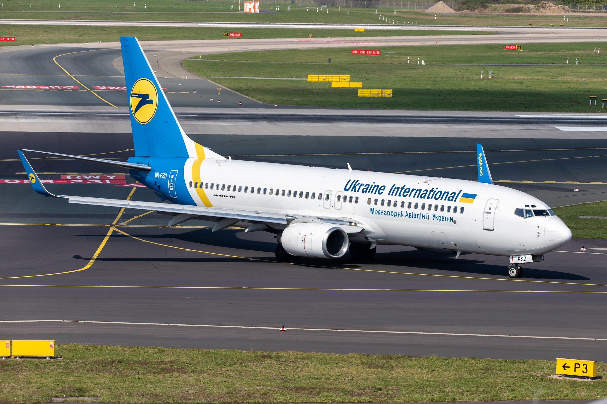 Düsseldorf Airport: Ukraine International Airlines (PS / AUI) | Operator: Ukraine Int. Airlines |  Boeing 737-8Q8 B738 | UR-PSO | MSN 30628