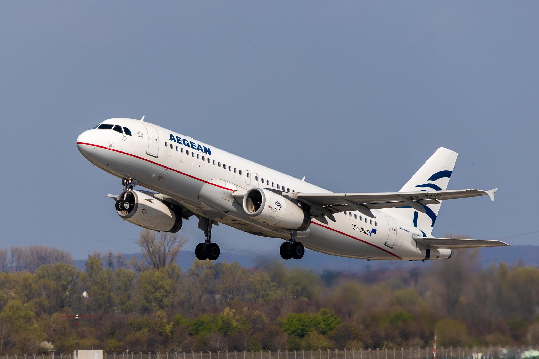 Düsseldorf Airport: Aegean Airlines (A3 / AEE) |  Airbus A320-232 A320 | SX-DGO | MSN 3519