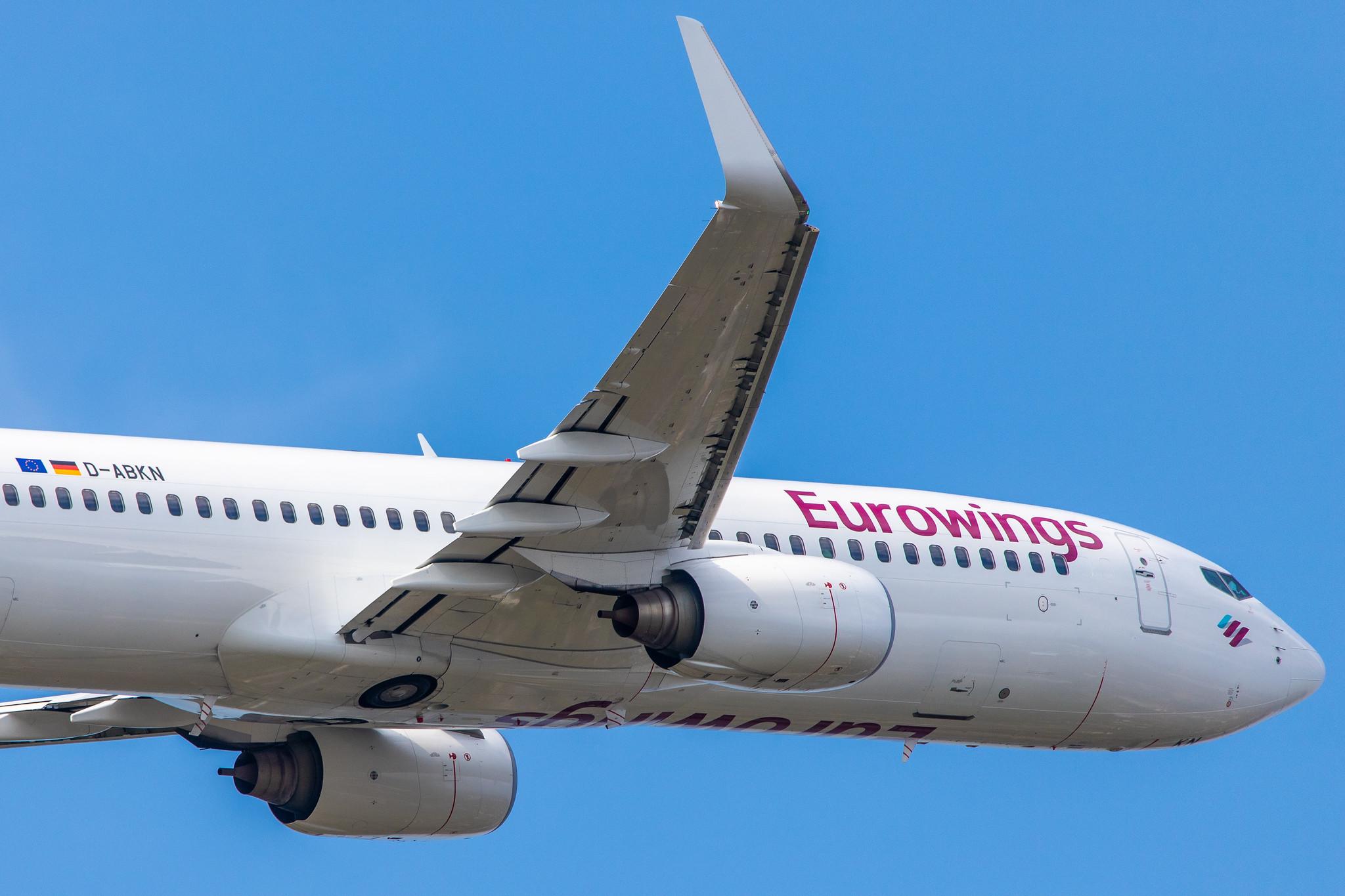 Hamburg Airport: Eurowings (EW / EWG) | Operator: TUI fly |  Boeing 737-86J B738 | D-ABKN | MSN 37756