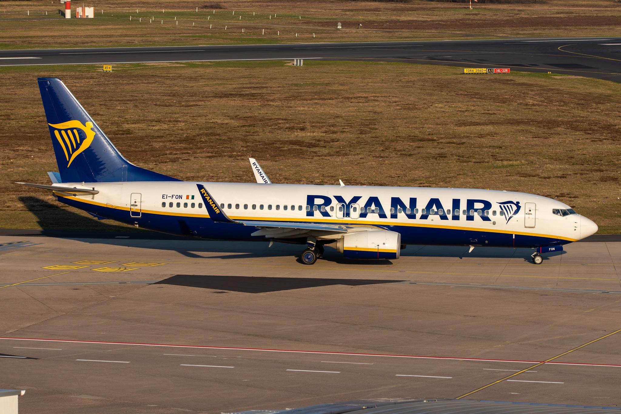 Köln Bonn Airport: Ryanair (FR / RYR) |  Boeing 737-8AS B738 | EI-FON | MSN 44721