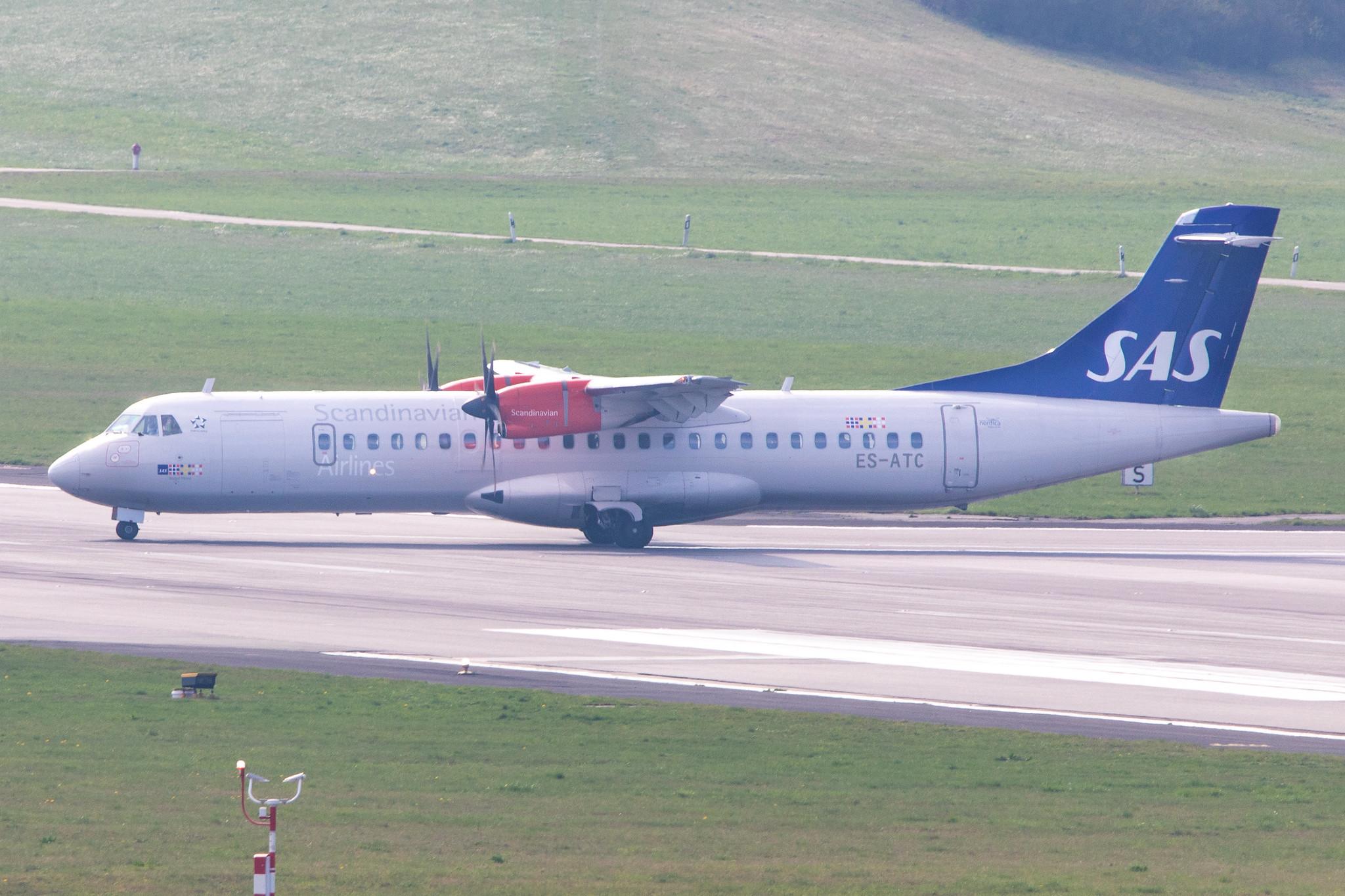 Hamburg Airport: SAS (SK / SAS) | Operator: Xfly |  ATR 72-600 AT76 | ES-ATC | MSN 1164