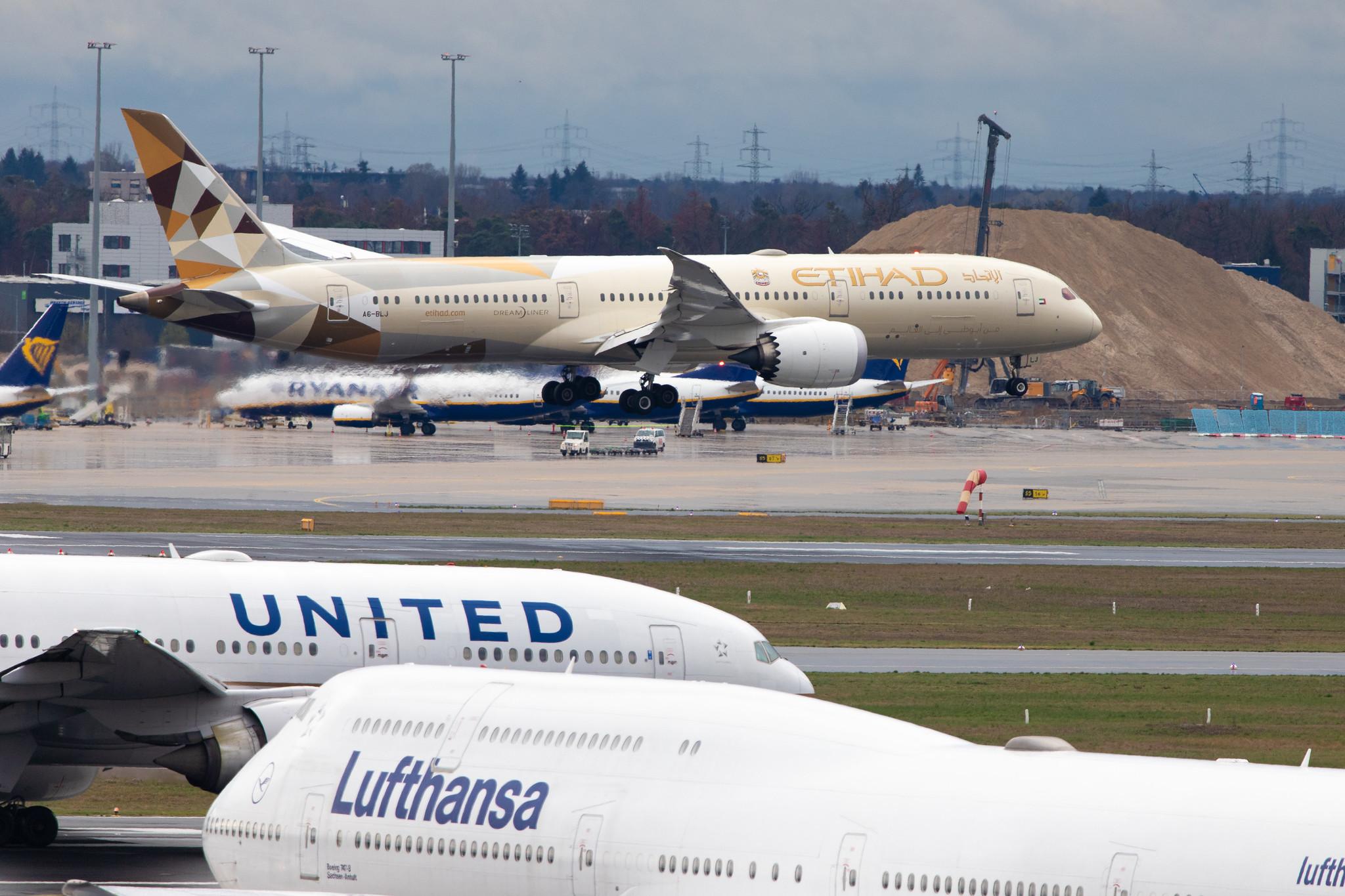 Frankfurt Airport: Etihad (EY / ETD) |  Operator: Etihad Airways |  Boeing 787-9 Dreamliner B789 | A6-BLJ | MSN 39657