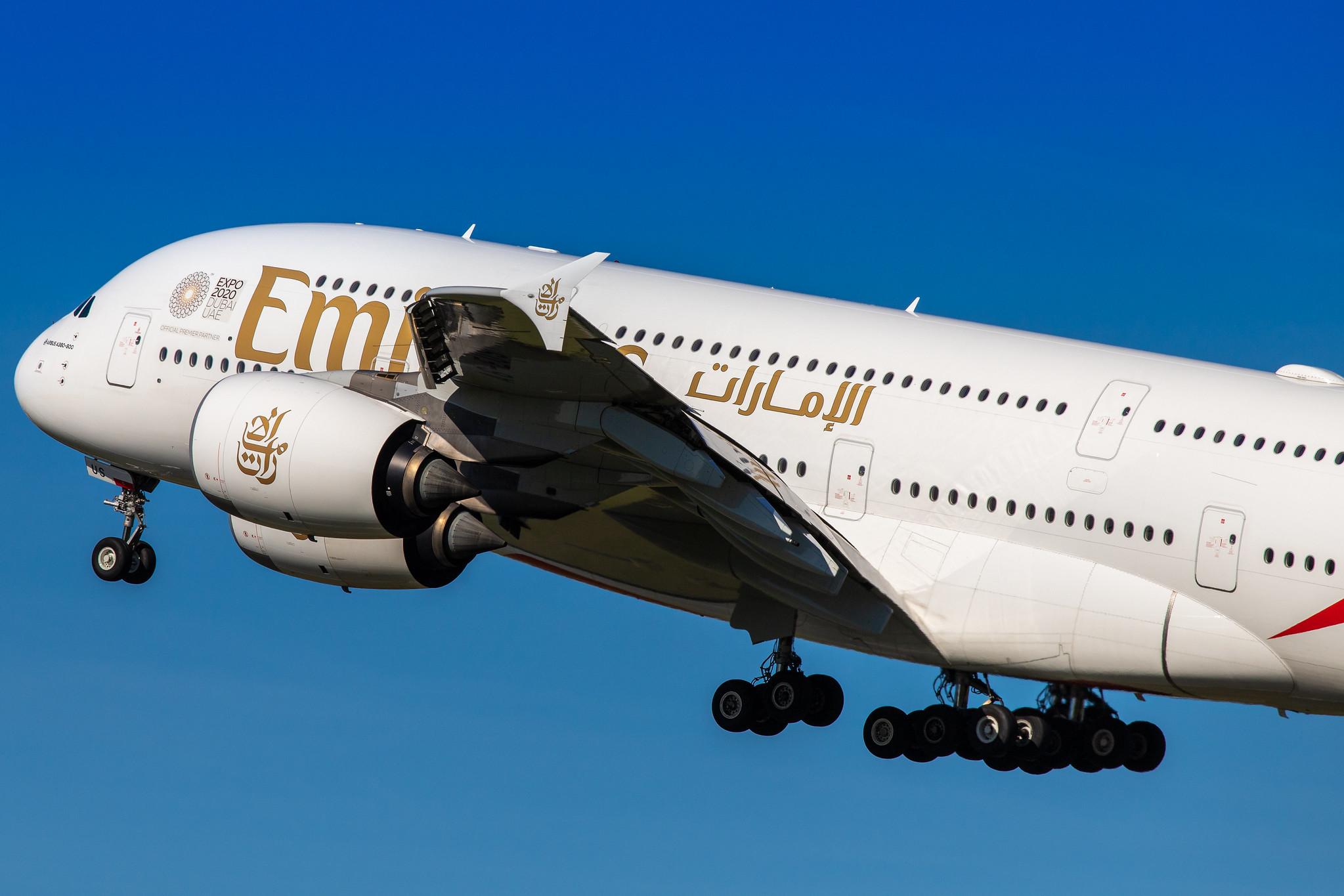 Hamburg Airport: Emirates (EK / UAE) |  Airbus A380-842 A388 | A6-EUS | MSN 234