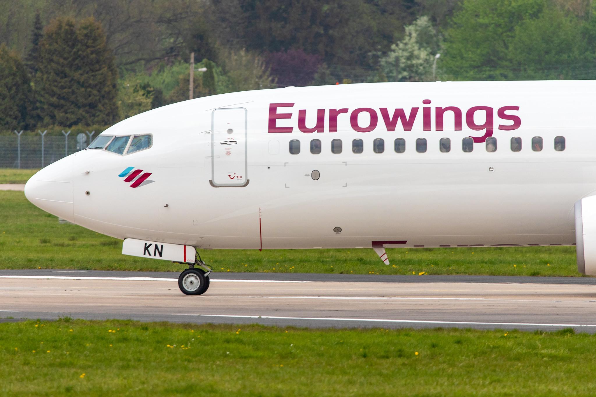 Hamburg Airport: Eurowings (EW / EWG) | Operator: TUI fly |  Boeing 737-86J B738 | D-ABKN | MSN 37756