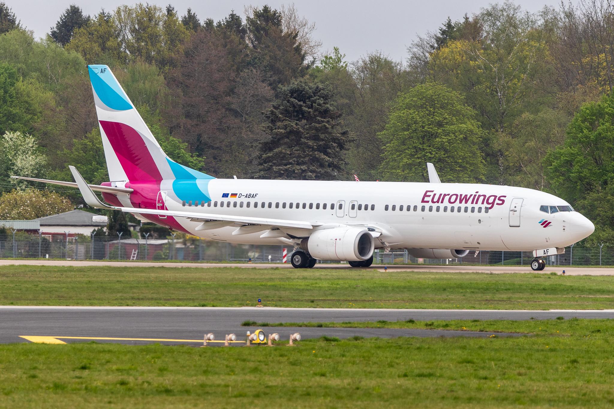 Hamburg Airport: Eurowings (EW / EWG) | Operator: TUI fly |  Boeing 737-86J B738 | D-ABAF | MSN 30878