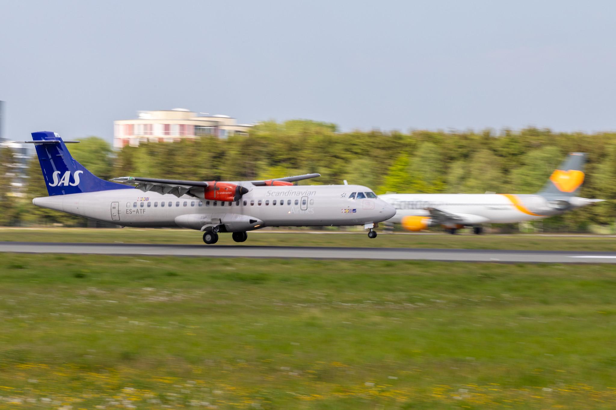Hamburg Airport: SAS (SK / SAS) | Operator: Xfly |  ATR 72-600 AT76 | ES-ATF | MSN 1131