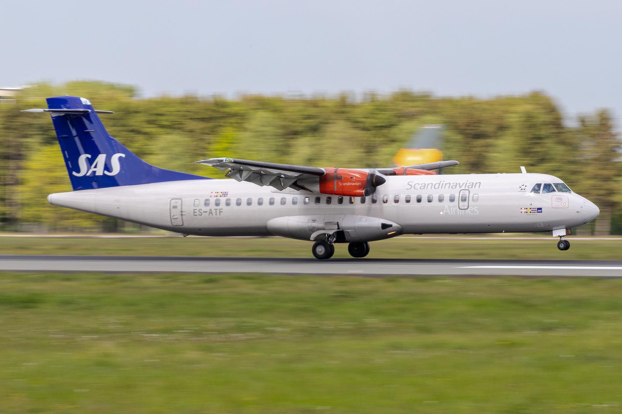 Hamburg Airport: SAS (SK / SAS) | Operator: Xfly |  ATR 72-600 AT76 | ES-ATF | MSN 1131
