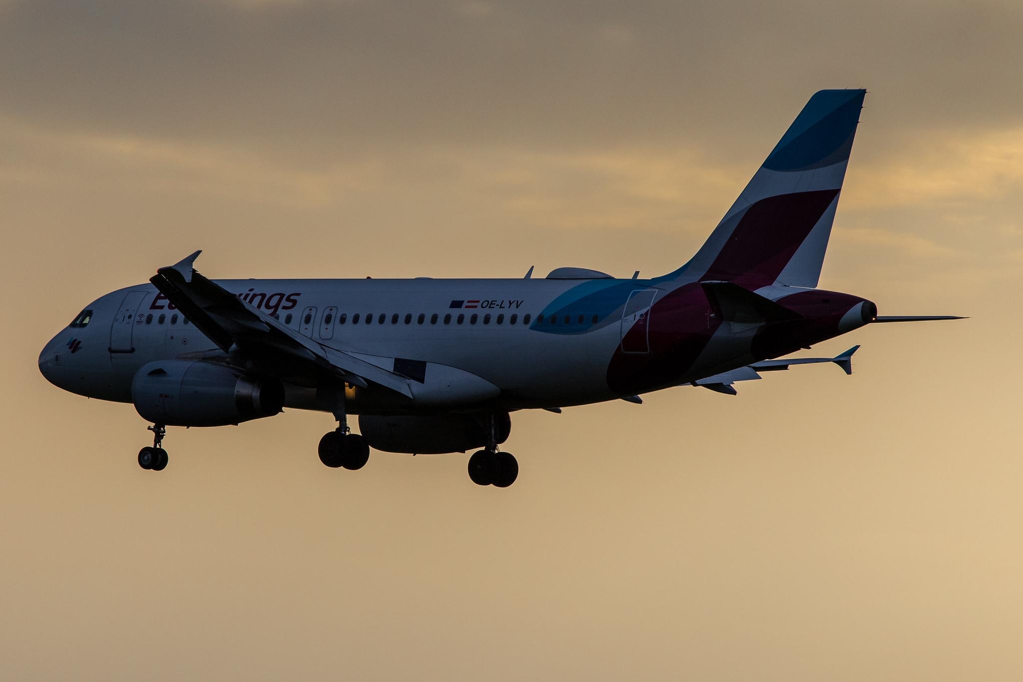 Hamburg Airport: Eurowings (EW / EWG) | Operator: Eurowings Europe |  Airbus A319-132 A319 | OE-LYV | MSN 5043