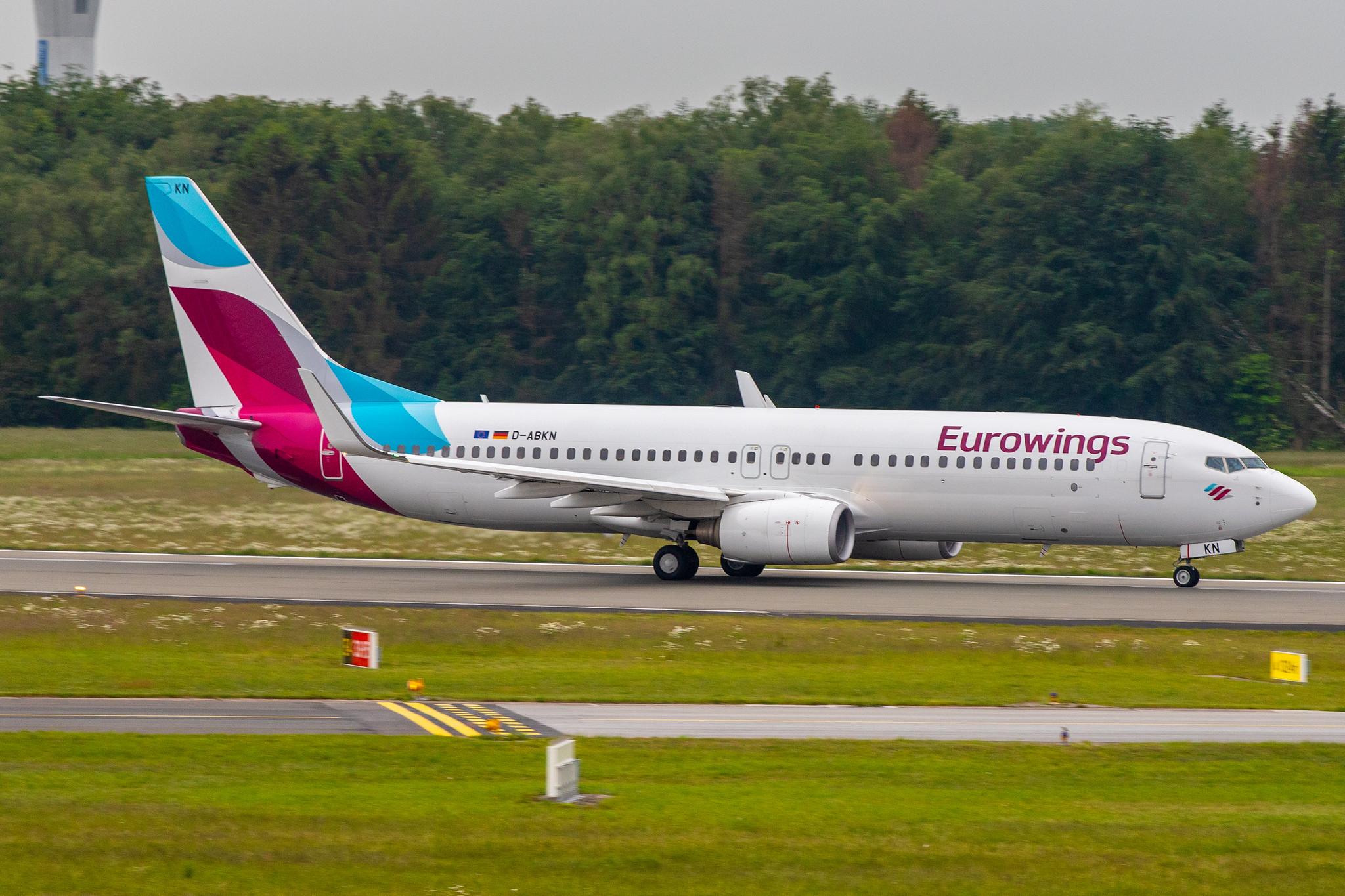 Hamburg Airport: Eurowings (EW / EWG) | Operator: TUI fly |  Boeing 737-86J B738 | D-ABKN | MSN 37756
