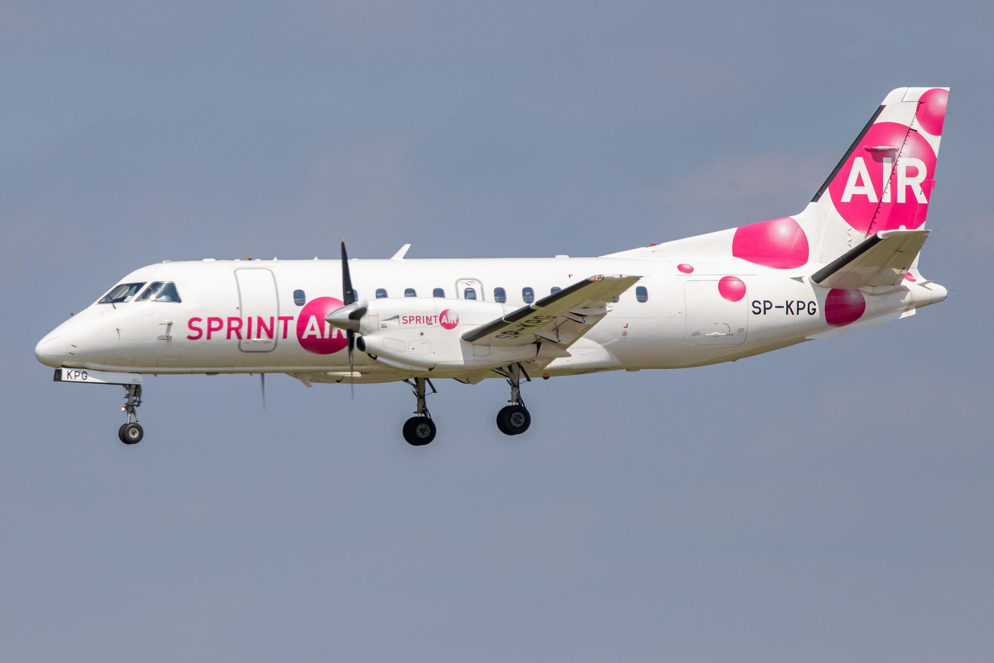 Hamburg Airport: SprintAir (P8 / SRN) | Operator: Sprint Air |  Saab 340A SF34 | SP-KPG | MSN 340A-065