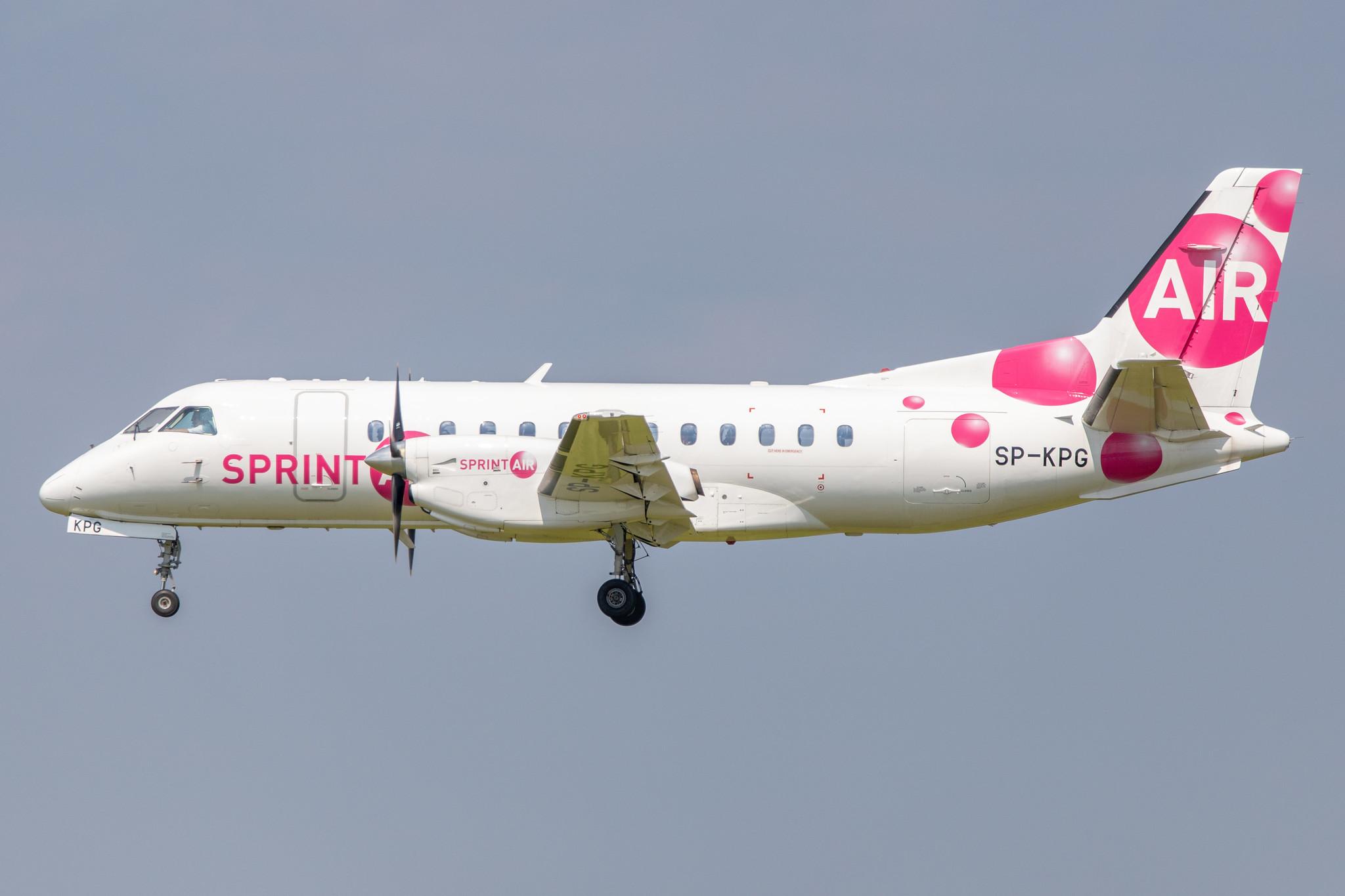 Hamburg Airport: SprintAir (P8 / SRN) | Operator: Sprint Air |  Saab 340A SF34 | SP-KPG | MSN 340A-065