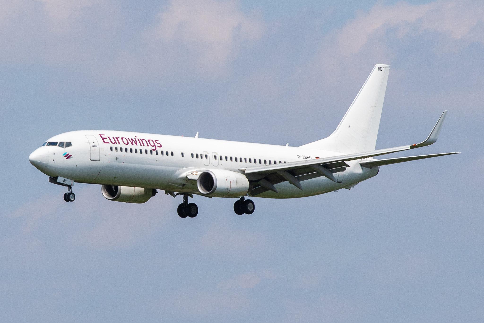 Hamburg Airport: Eurowings (EW / EWG) | Operator: TUI fly |  Boeing 737-86J B738 | D-ABBD | MSN 30880