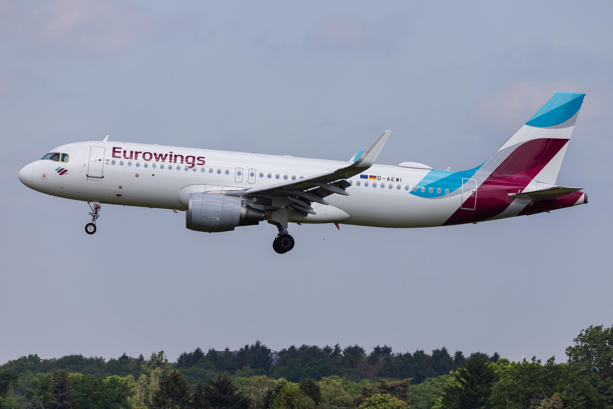 Hamburg Airport: Eurowings (EW / EWG) |  Airbus A320-214 A320 | D-AEWI | MSN 7210