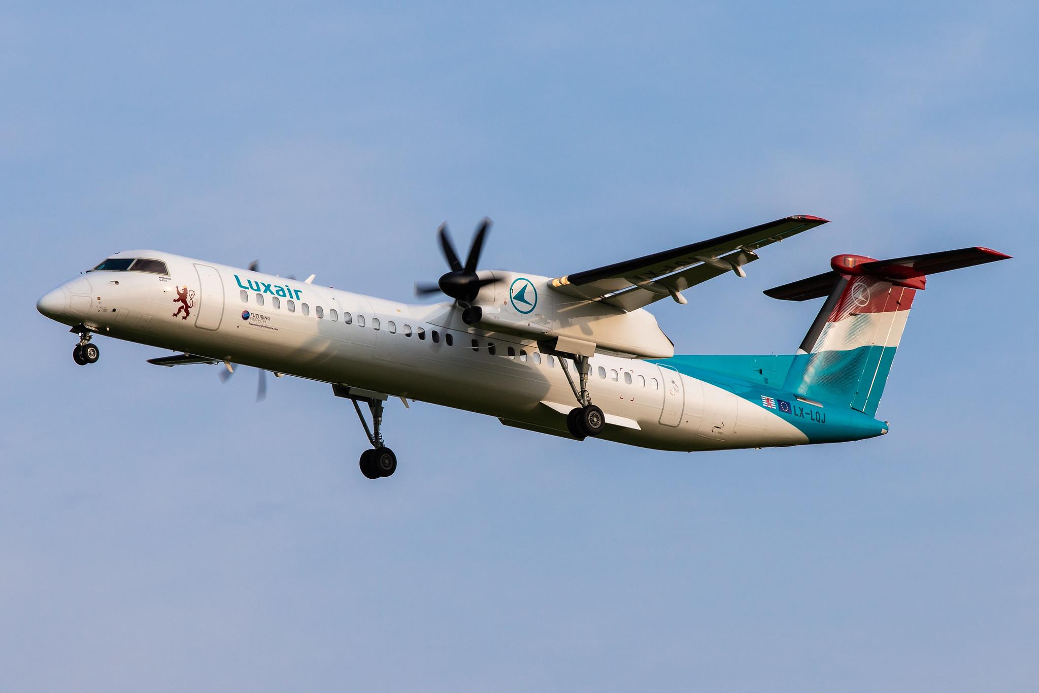 Hamburg Airport: Luxair (LG / LGL) |  De Havilland Canada Dash 8-400 DH8D | LX-LQJ | MSN 4562