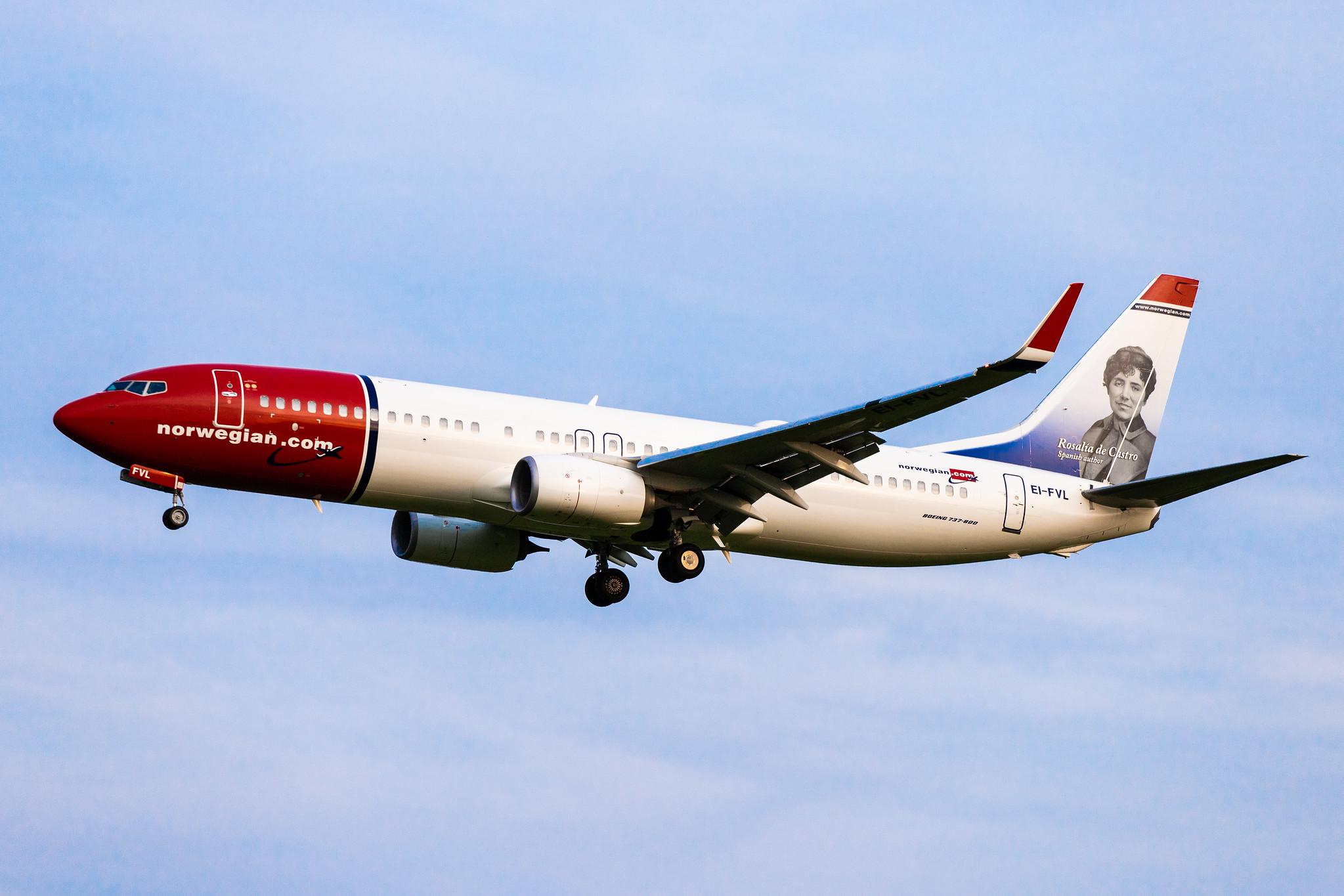 Hamburg Airport: Norwegian (DY / NAX) |  Boeing 737-8JP B738 | EI-FVL | MSN 42084
