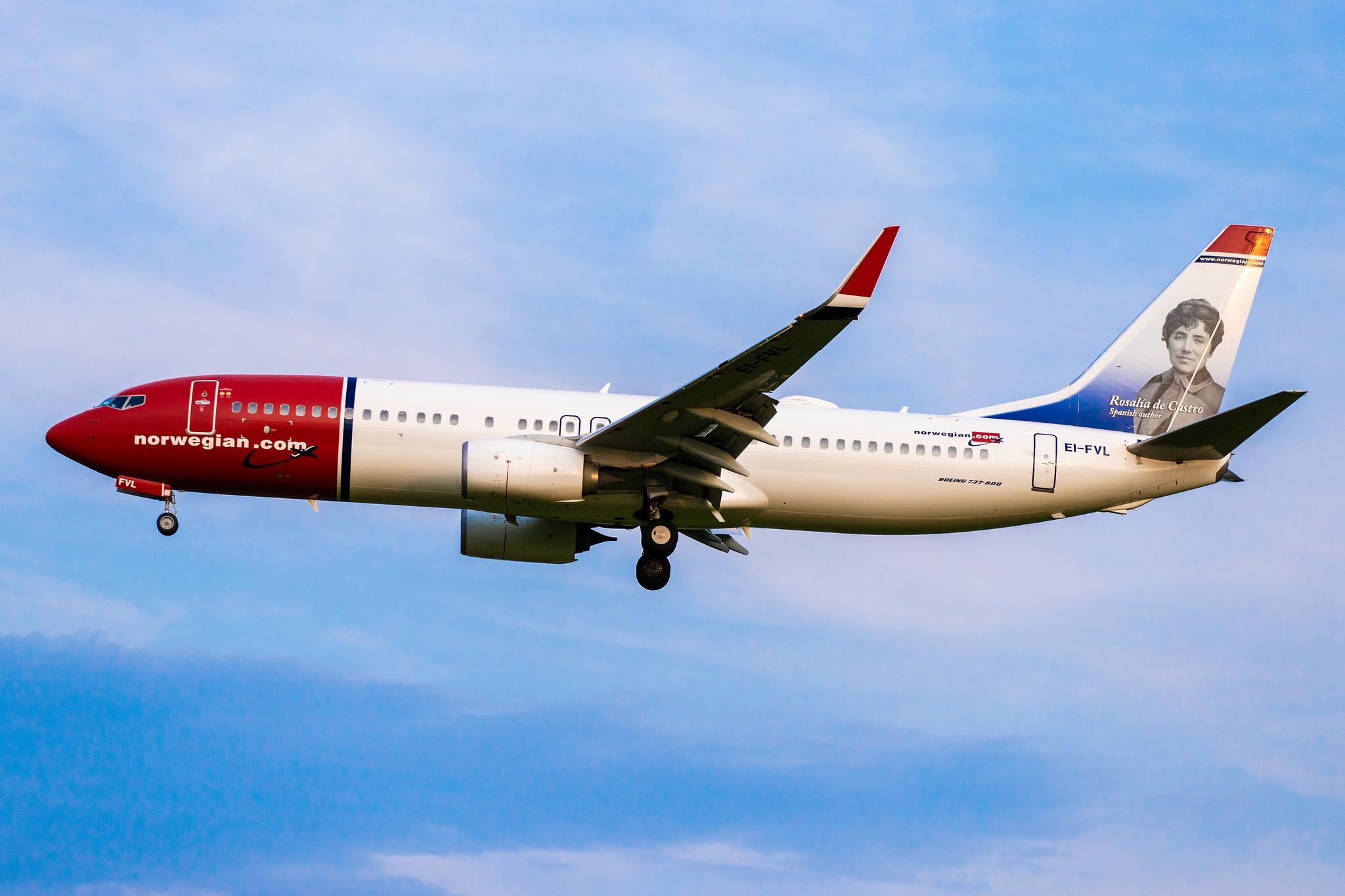 Hamburg Airport: Norwegian (DY / NAX) |  Boeing 737-8JP B738 | EI-FVL | MSN 42084