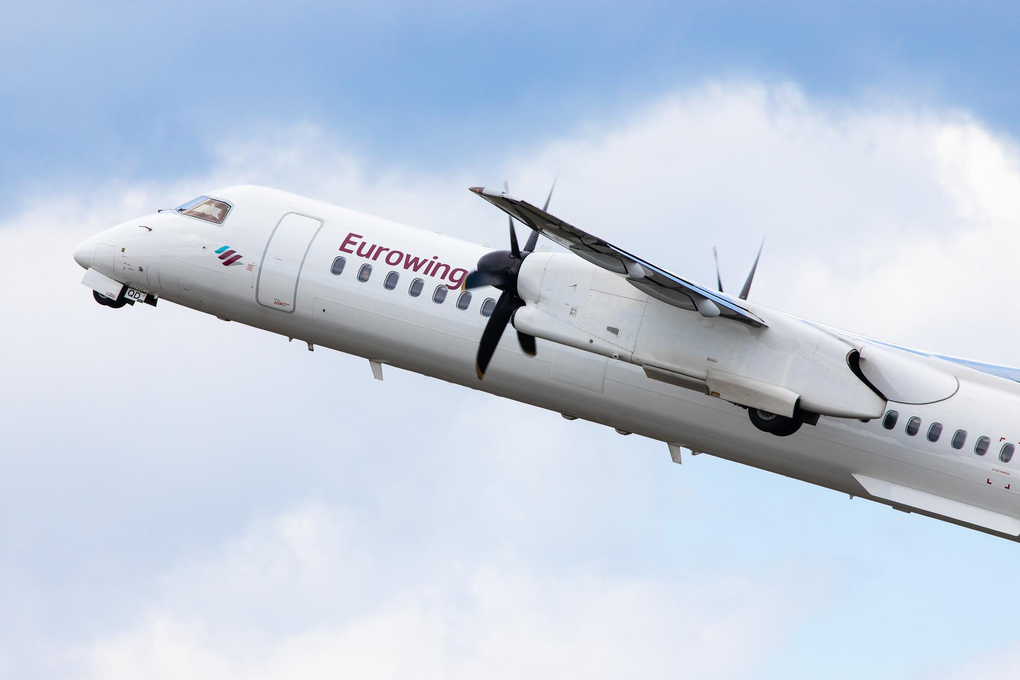 Flughafen Berlin Tegel (TXL): Eurowings (EW / EGW) | Operator: Luftfahrtgesellschaft Walter |  De Havilland Canada Dash 8-400 DH8D | D-ABQD | MSN 4234