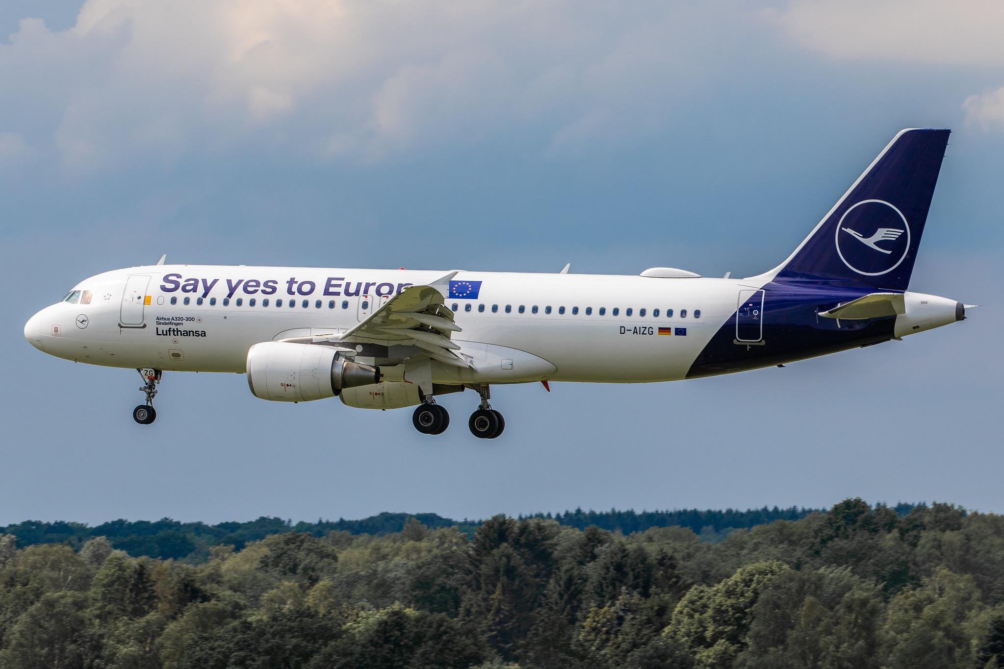 Hamburg Airport: Lufthansa (LH / DLH) | Livery: Say yes to Europe Livery | Airbus A320-214 A320 | D-AIZG | MSN 4324