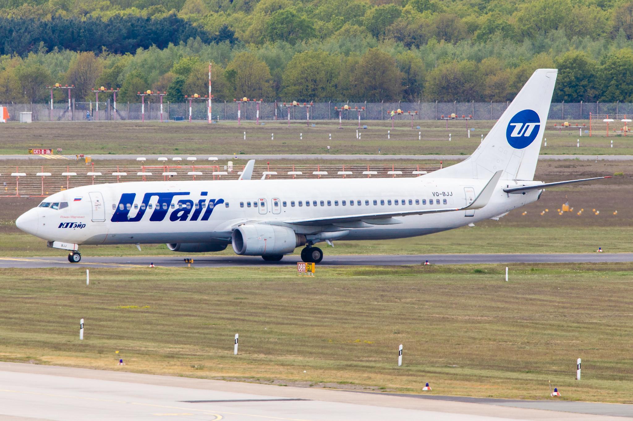 Flughafen Berlin Tegel (TXL): UTair (UT / UTA) |  Boeing 737-8AS B738 | VQ-BJJ | MSN 29937