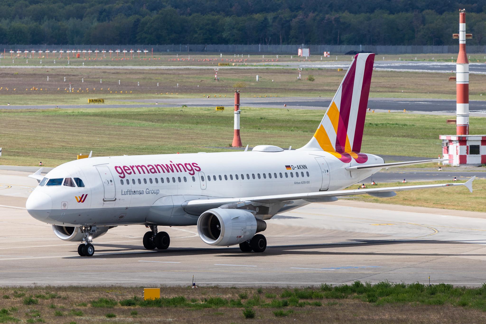 Flughafen Berlin Tegel (TXL): Eurowings (EW / EWG) | Operator: Germanwings |  Airbus A319-112 A319 | D-AKNN | MSN 1136