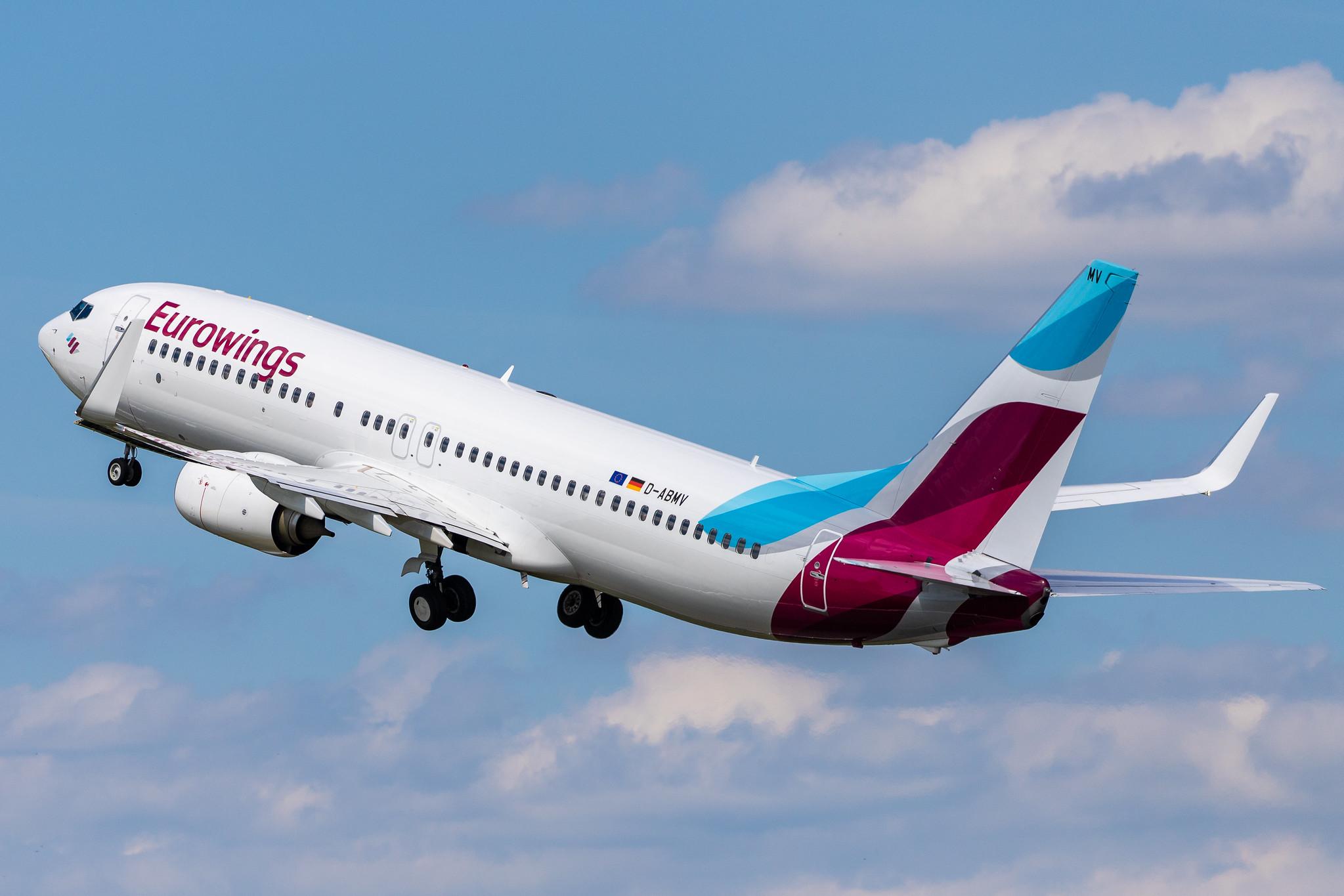 Hamburg Airport: Eurowings (EW / EWG) | Operator: TUI fly |  Boeing 737-86J B738 | D-ABMV | MSN 37785