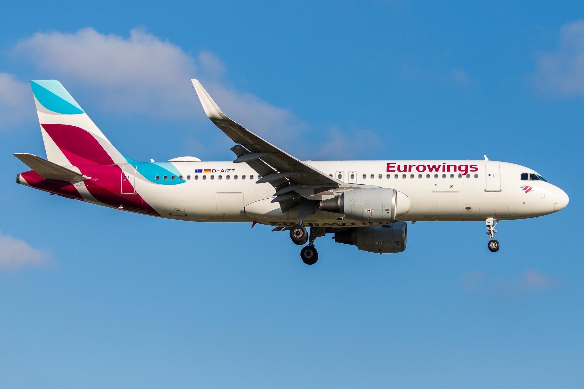 Hamburg Airport: Eurowings (EW / EWG) |  Airbus A320-214 A320 | D-AIZT | MSN 5601