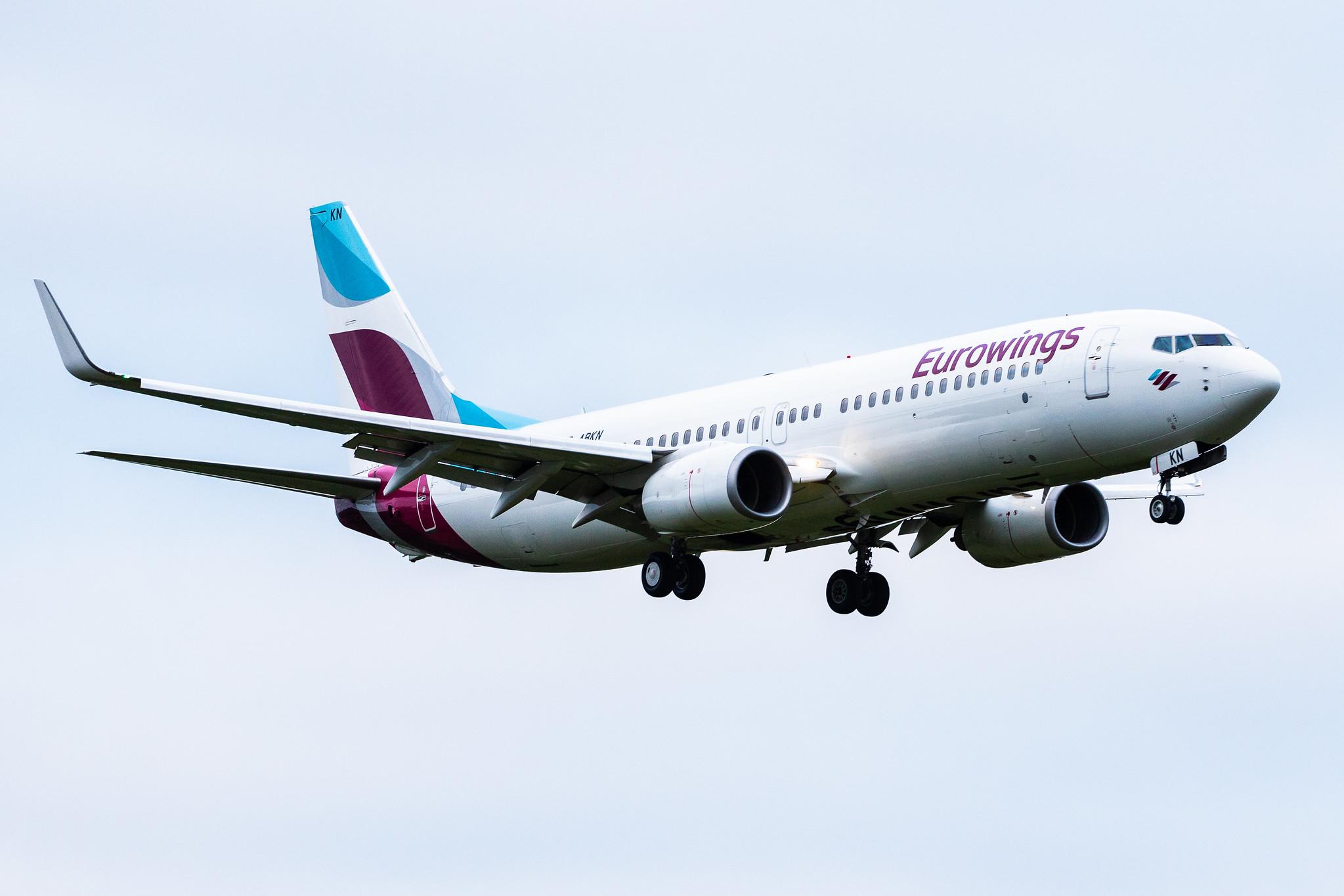 Hamburg Airport (HAM/EDDH): Eurowings (EW /EWG) | Operator: TUI fly |  Boeing 737-86J B738 | D-ABKN | MSN 37756