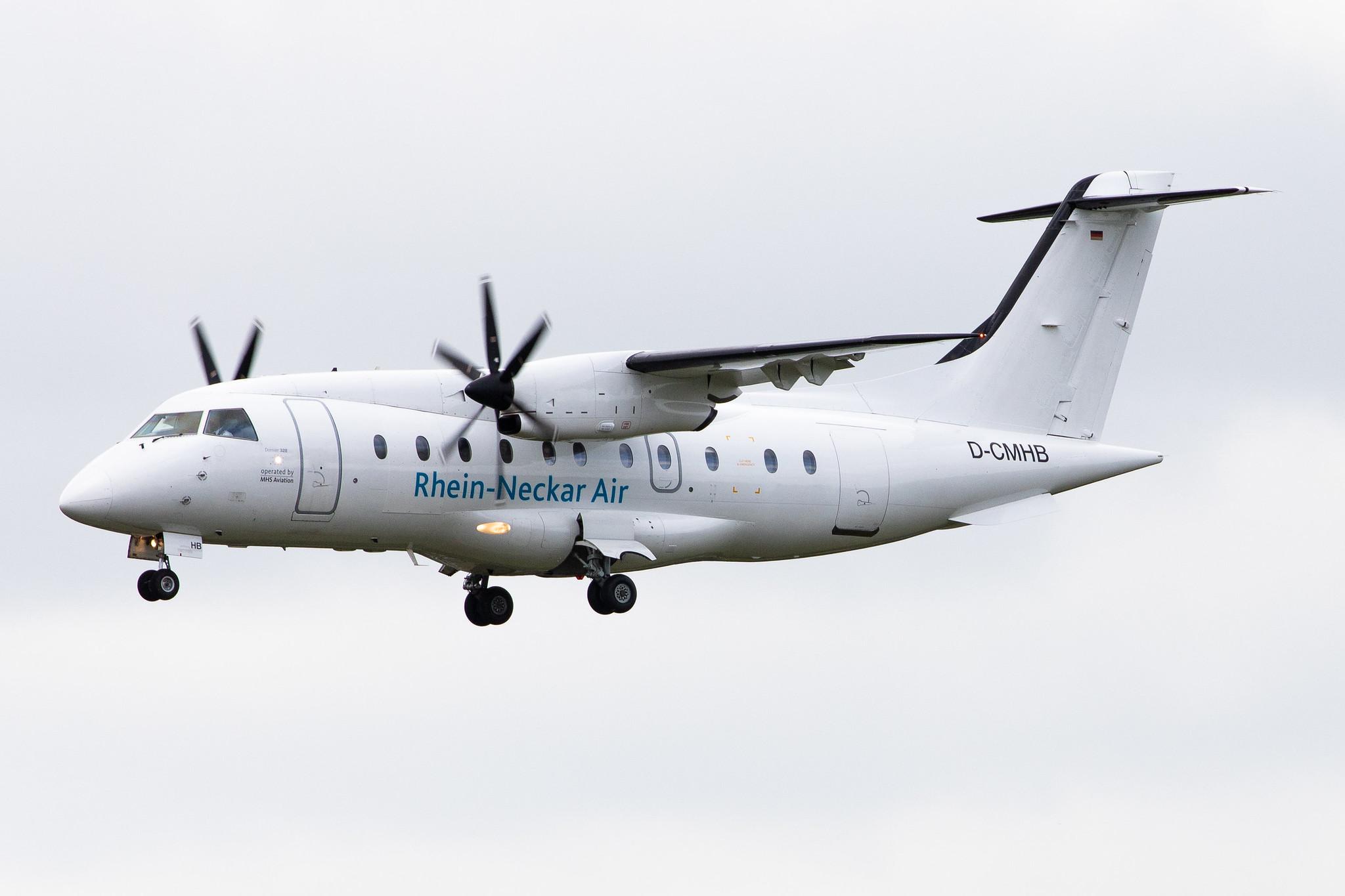 Hamburg Airport: Rhein-Neckar Air (M2 / MHV) | Operator: MHS Aviation |  Dornier 328-110 D328 | D-CMHB | MSN 3110