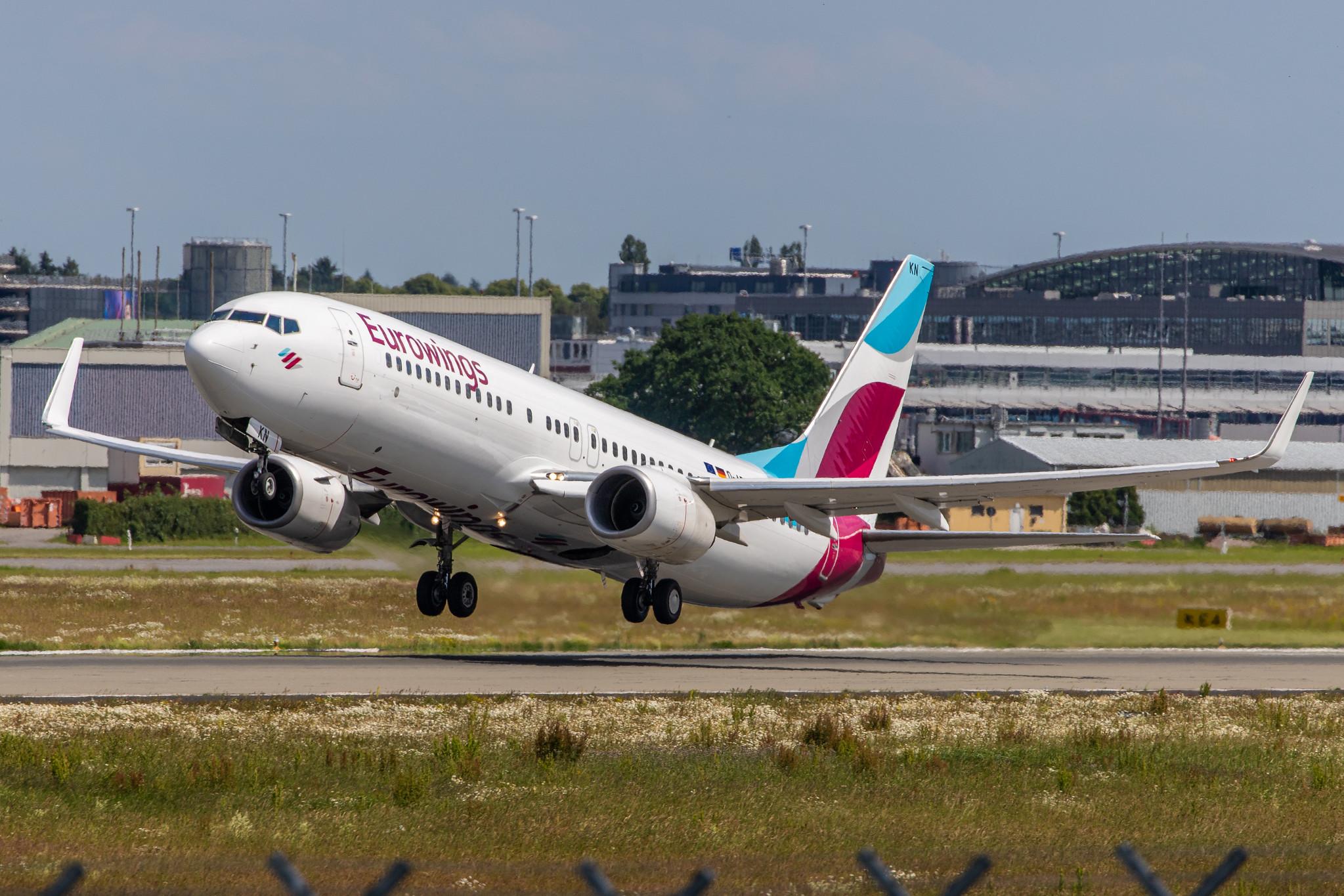Hamburg Airport: Eurowings (EW / EWG) | Operator: TUI fly |  Boeing 737-86J B738 | D-ABKN | MSN 37756