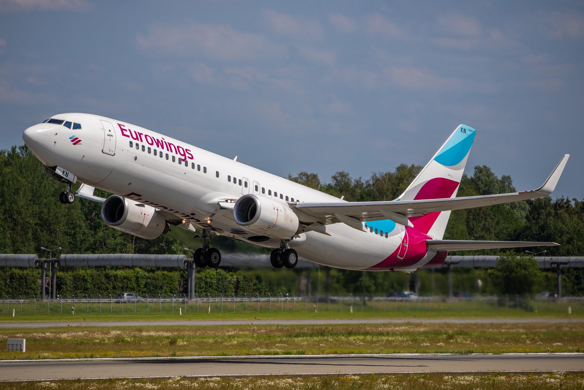 Hamburg Airport: Eurowings (EW / EWG) | Operator: TUI fly |  Boeing 737-86J B738 | D-ABKN | MSN 37756