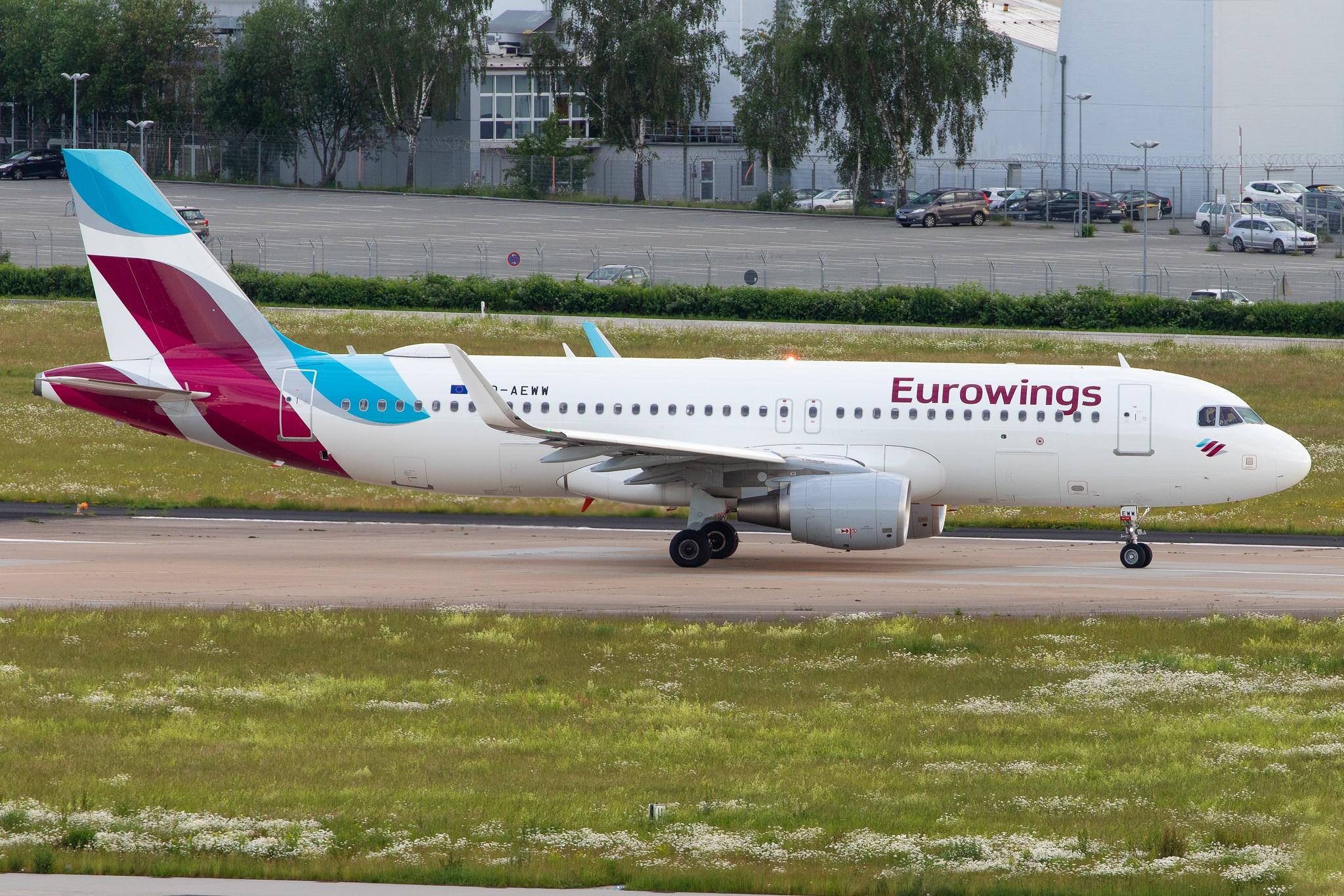 Hamburg Airport (HAM/EDDH): Eurowings (EW / EWG) |  Airbus A320-214 A320 | D-AEWW | MSN 7615