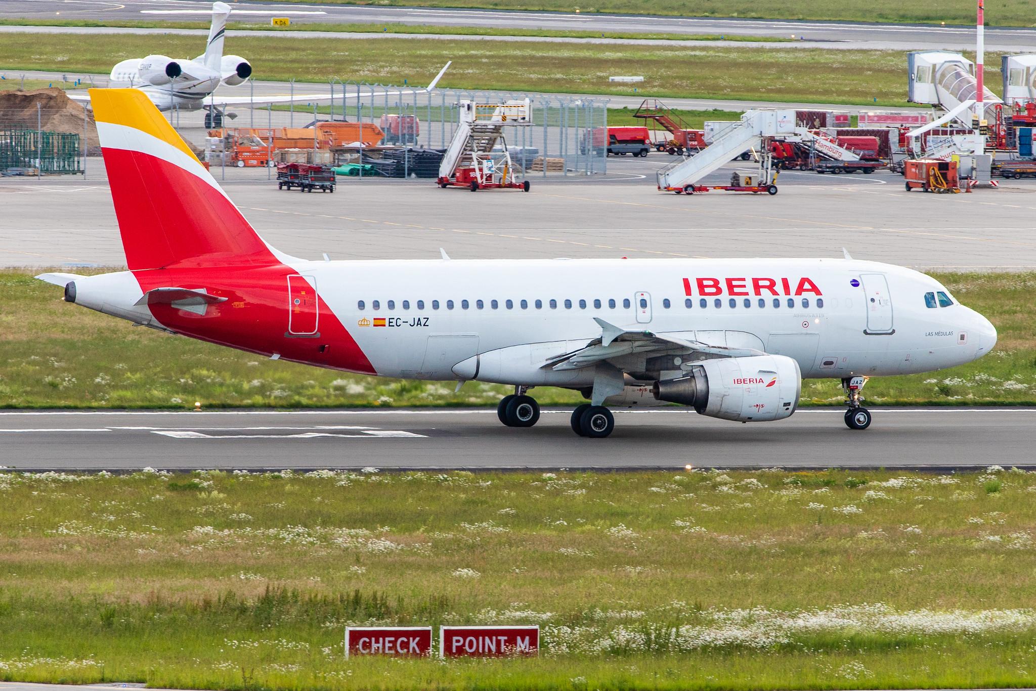 Hamburg Airport (HAM/EDDH): Iberia (IB / IBE) |  Airbus A319-111 A319 | EC-JAZ | MSN 2264