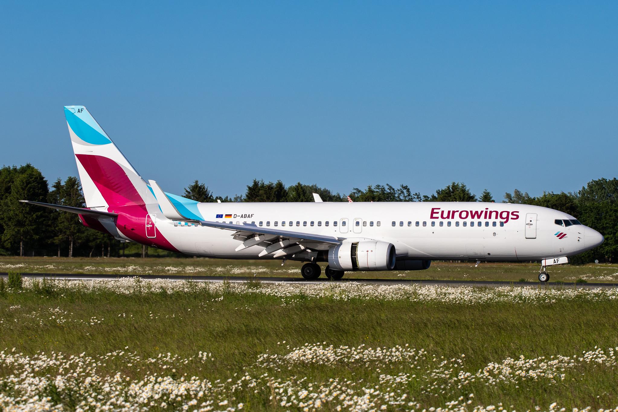 Hamburg Airport: Eurowings (EW / EWG) | Operator: TUI fly |  Boeing 737-86J B738 | D-ABAF | MSN 30878