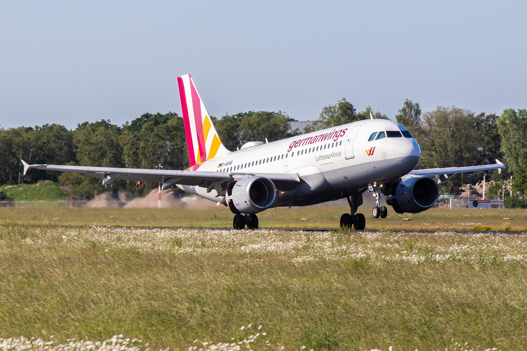 Hamburg Airport (HAM/EDDH): Eurowings (EW / EWG) |  Operator: Germanwings | Airbus A319-112 A319 | D-AKNR | MSN 1209