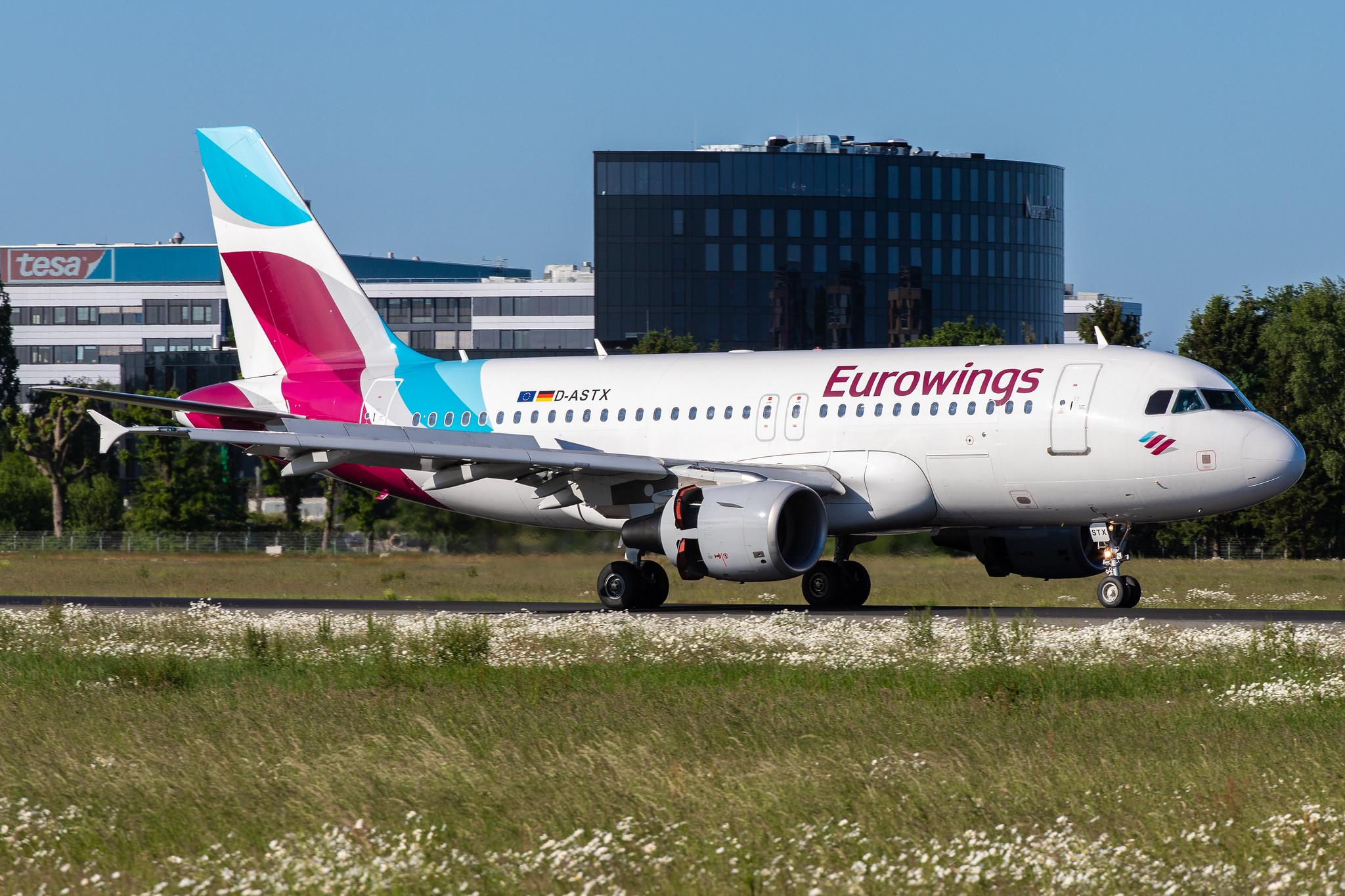 Hamburg Airport (HAM/EDDH): Eurowings (EW / EWG) | Operator: Germanwings |  Airbus A319-112 A319 | D-ASTX | MSN 3202