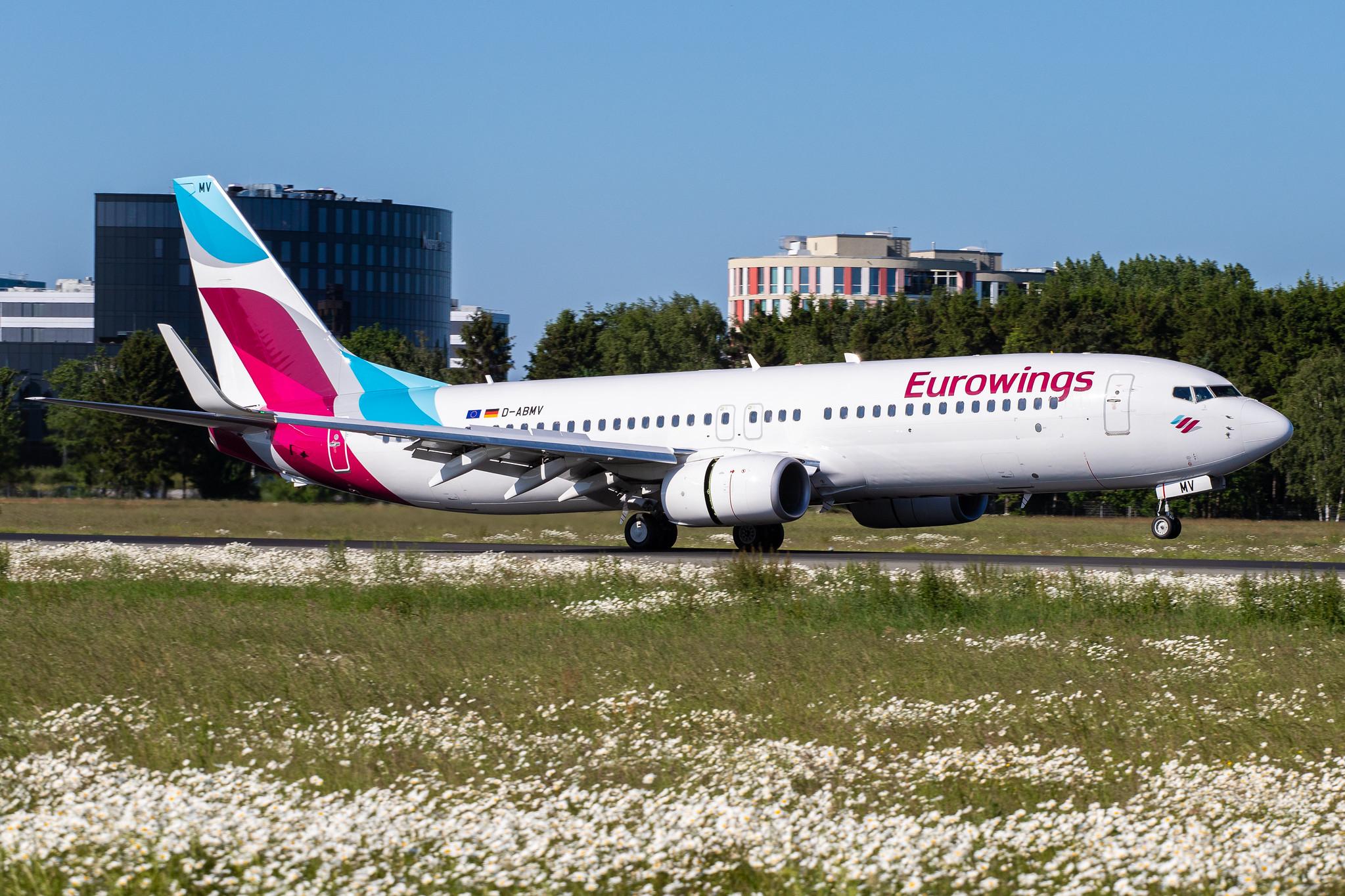 Hamburg Airport: Eurowings (EW / EWG) | Operator: TUI fly |  Boeing 737-86J B738 | D-ABMV | MSN 37785