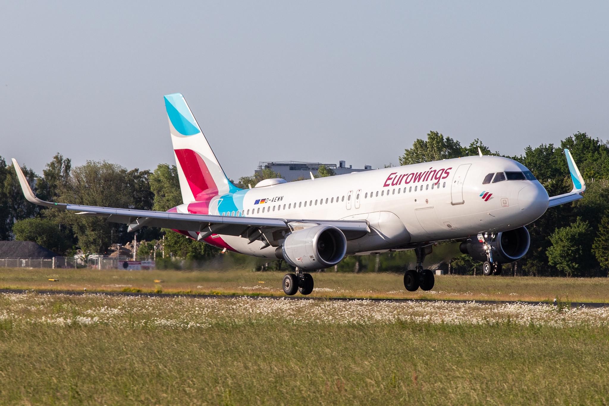 Hamburg Airport (HAM/EDDH): Eurowings (EW / EWG) |  Airbus A320-214 A320 | D-AEWN | MSN 7393