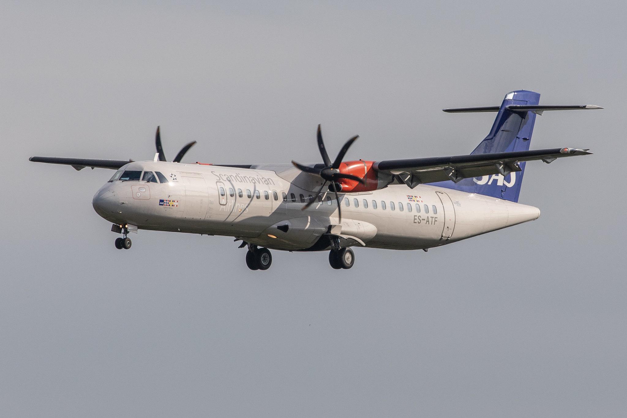 Hamburg Airport: SAS (SK / SAS) | Operator: Xfly |  ATR 72-600 AT76 | ES-ATF | MSN 1131