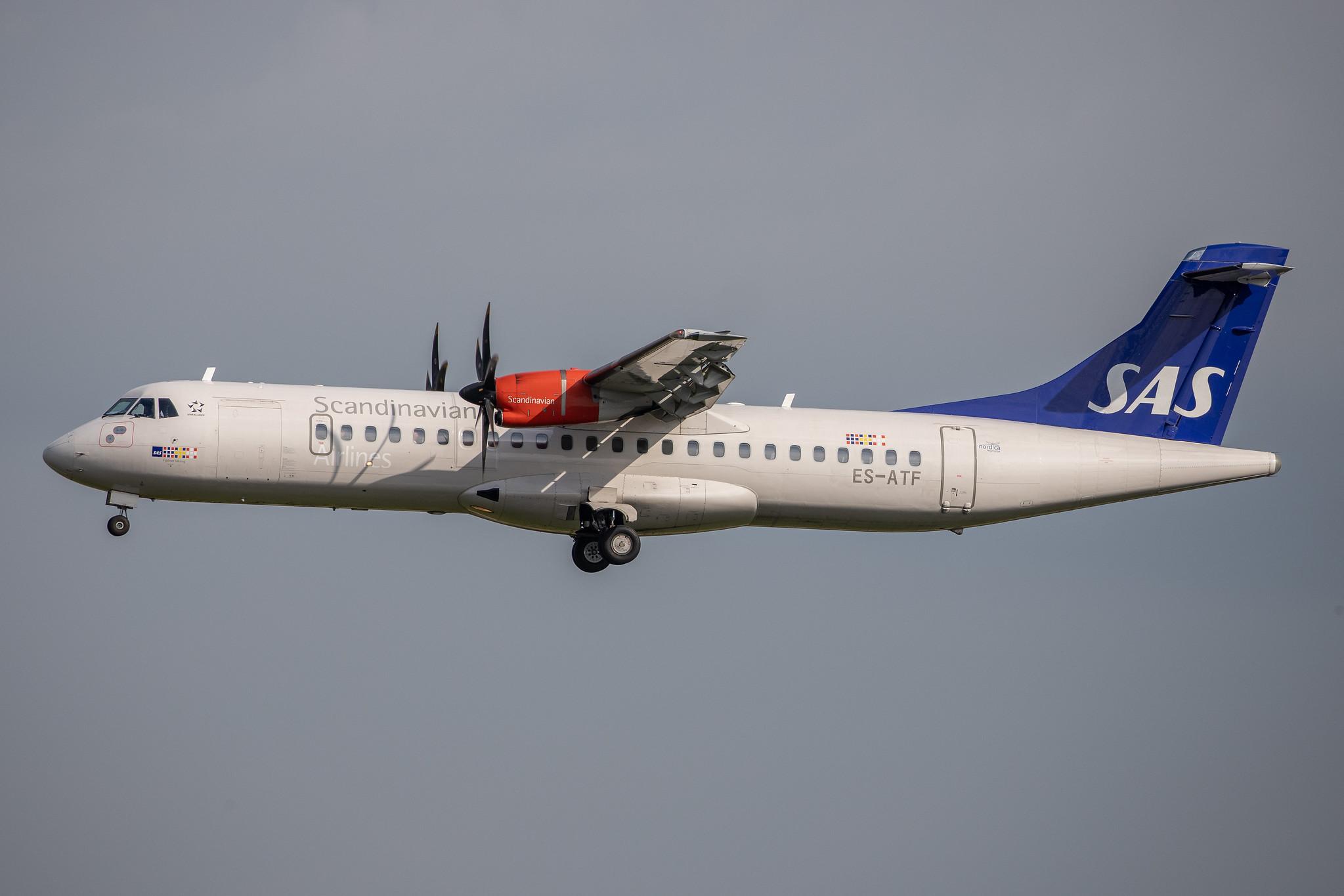 Hamburg Airport: SAS (SK / SAS) | Operator: Xfly |  ATR 72-600 AT76 | ES-ATF | MSN 1131