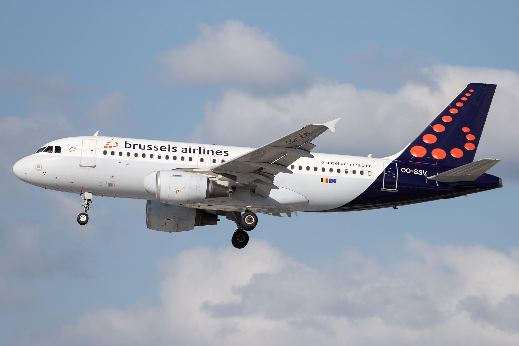 Hamburg Airport: Brussels Airlines (SN / BEL) |  Airbus A319-111 A319 | OO-SSV | MSN 2196