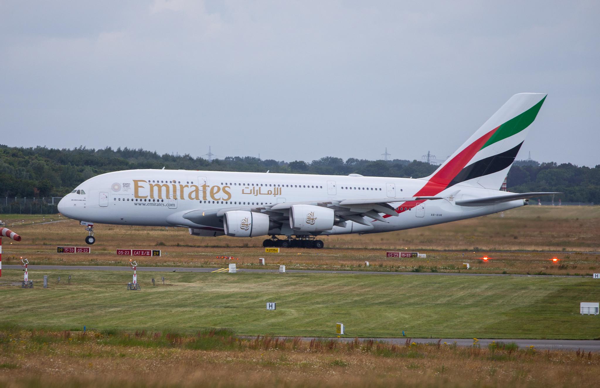 Hamburg Airport: Emirates (EK / UAE) |  Airbus A380-861 A388 | A6-EUK | MSN 223