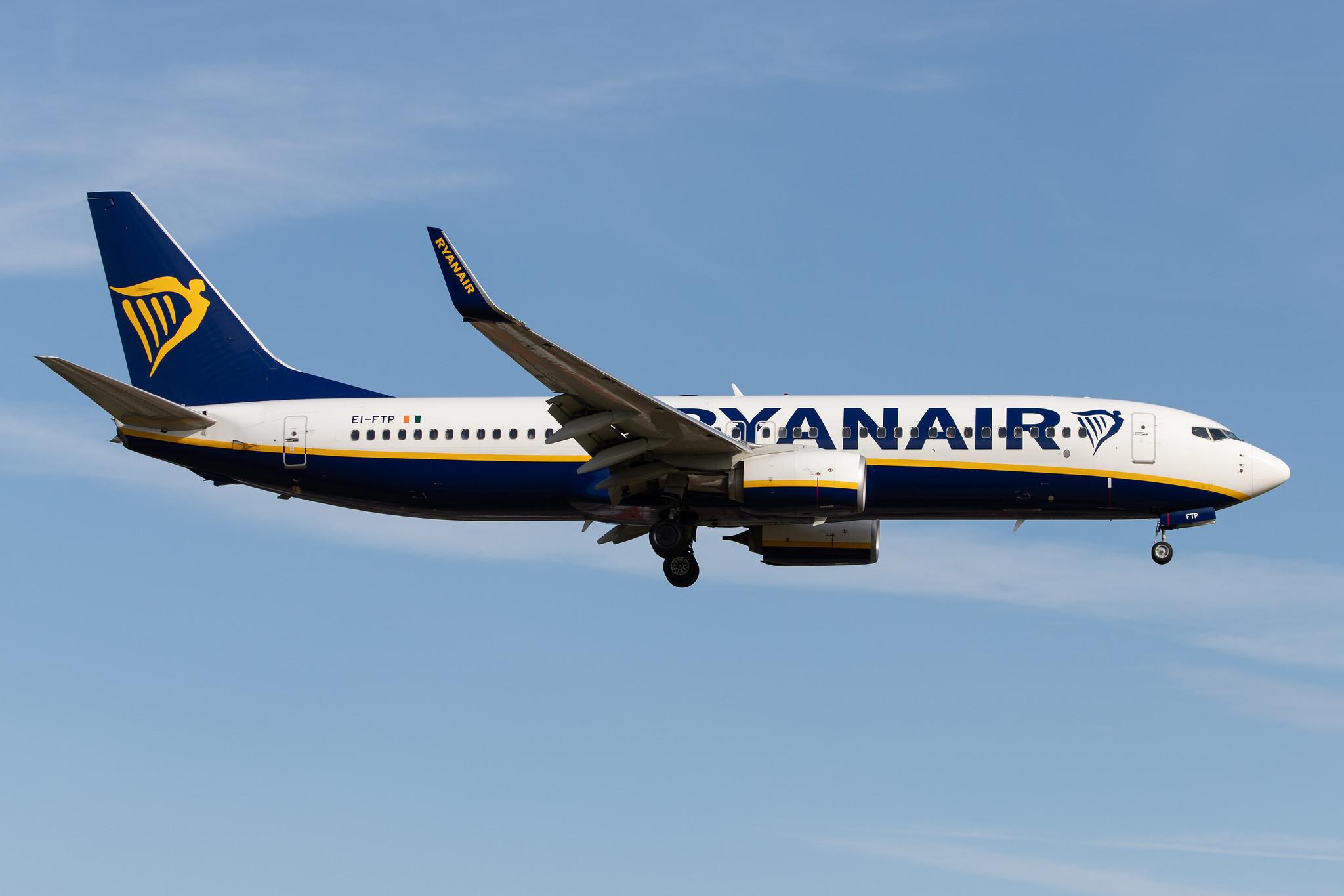 Hamburg Airport: Ryanair (FR / RYR) |  Boeing 737-8AS B738 | EI-FTP | MSN 44766
