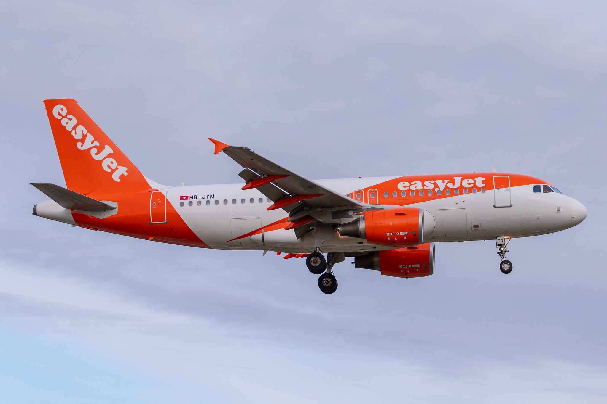 Hamburg Airport: easyJet (U2 / EZY) | Operator: easyJet Switzerland |  Airbus A319-111 A319 | HB-JYN | MSN 4640