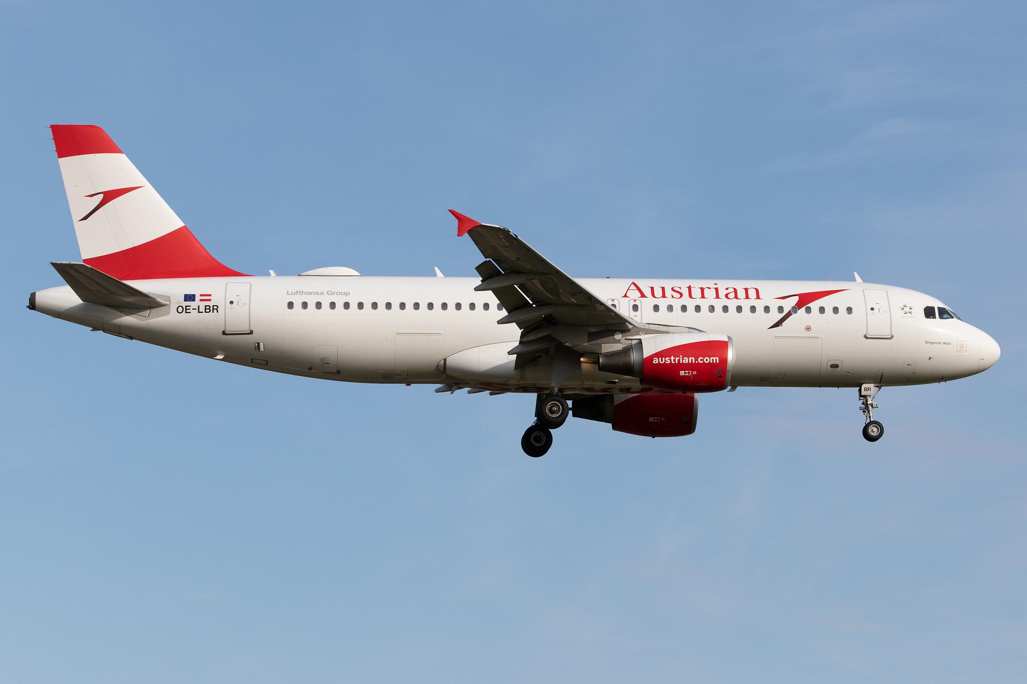 Hamburg Airport: Austrian Airlines (OS / AUA) |  Airbus A320-214 A320 | OE-LBR | MSN 1150