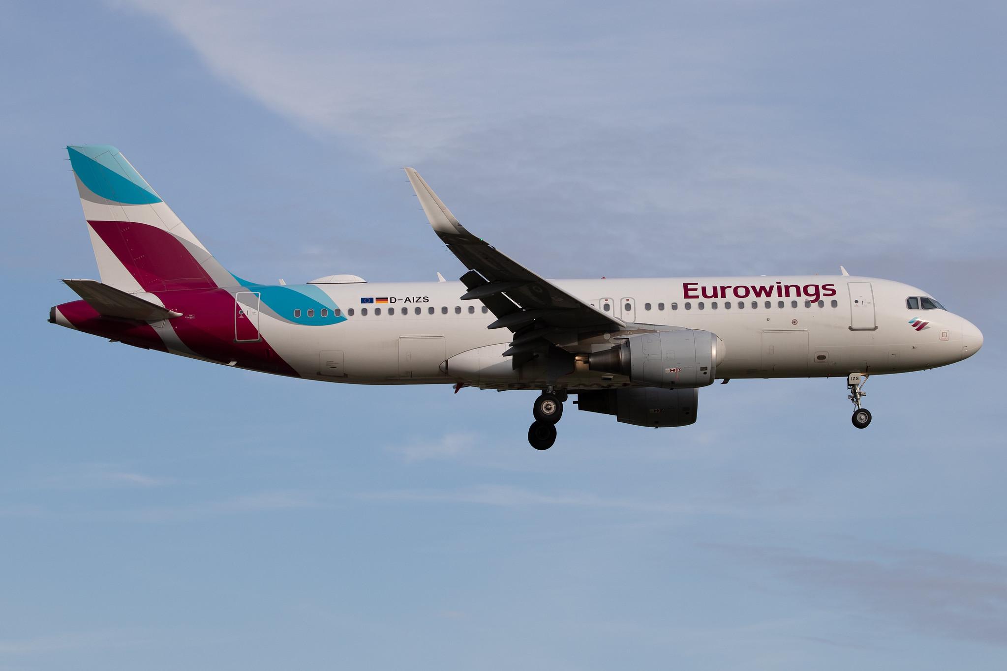 Hamburg Airport: Eurowings (EW / EWG) |  Airbus A320-214 A320 | D-AIZS | MSN 5557