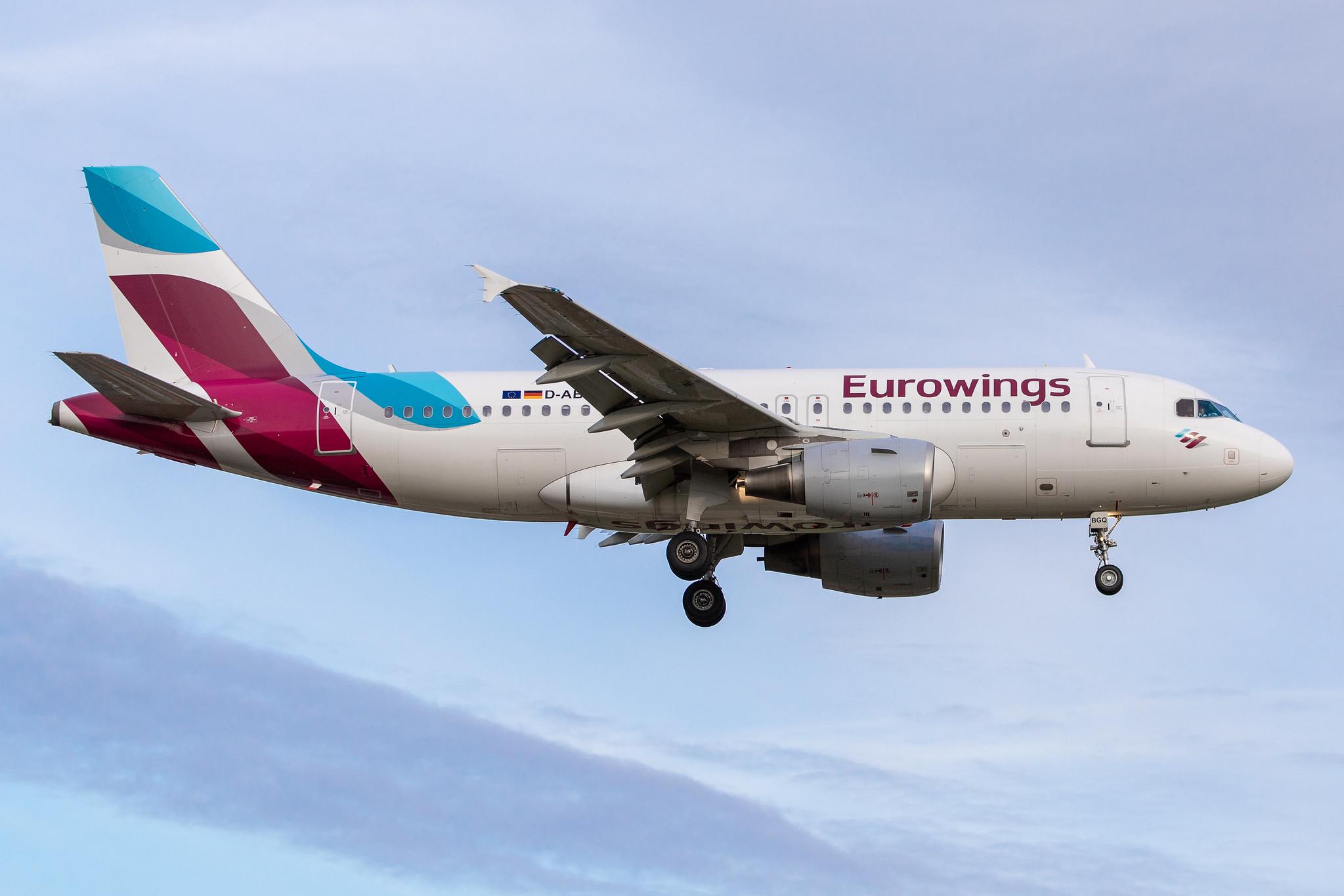 Hamburg Airport: Eurowings (EW / EWG) |  Airbus A319-112 A319 | D-ABGQ | MSN 3700