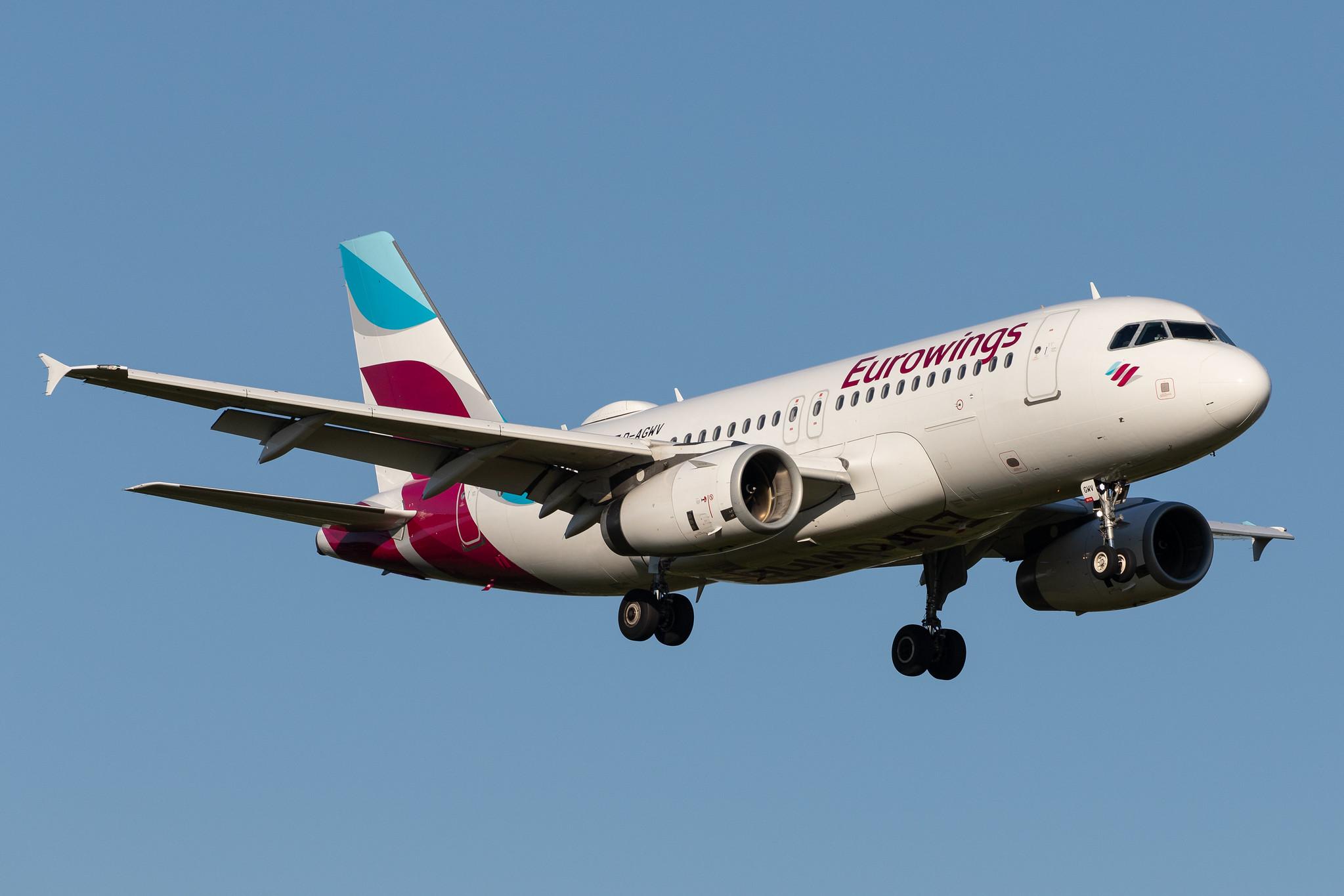 Hamburg Airport: Eurowings (EW / EWG) |  Airbus A319-132 A319 | D-AGWV | MSN 5467