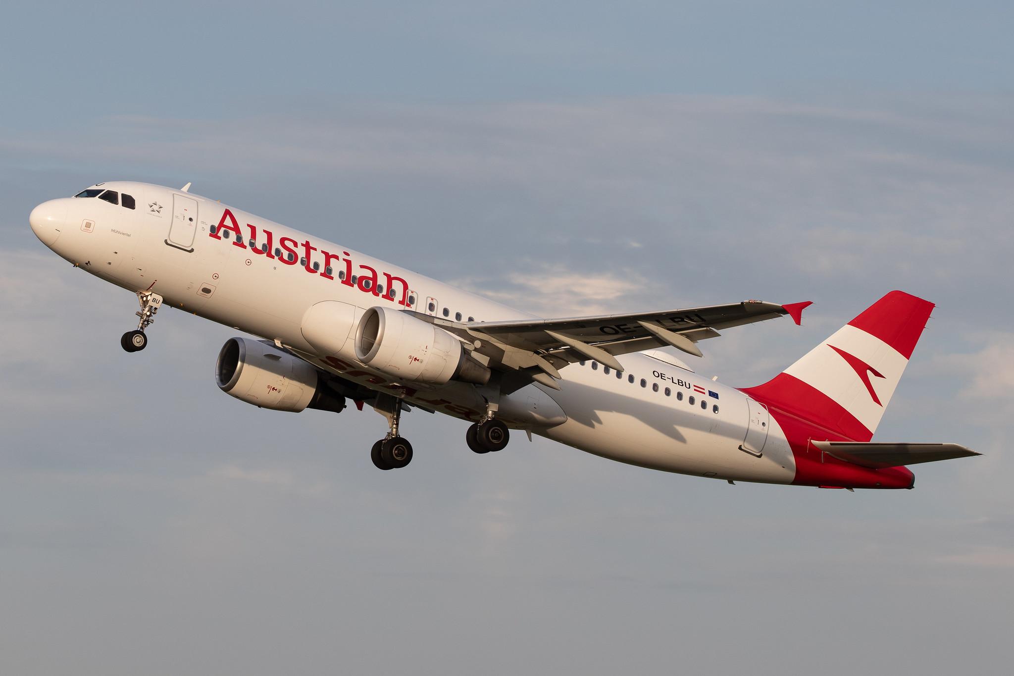 Hamburg Airport: Austrian Airlines (OS / AUA) | Airbus A320-214 A320 | OE-LBU | MSN 1478