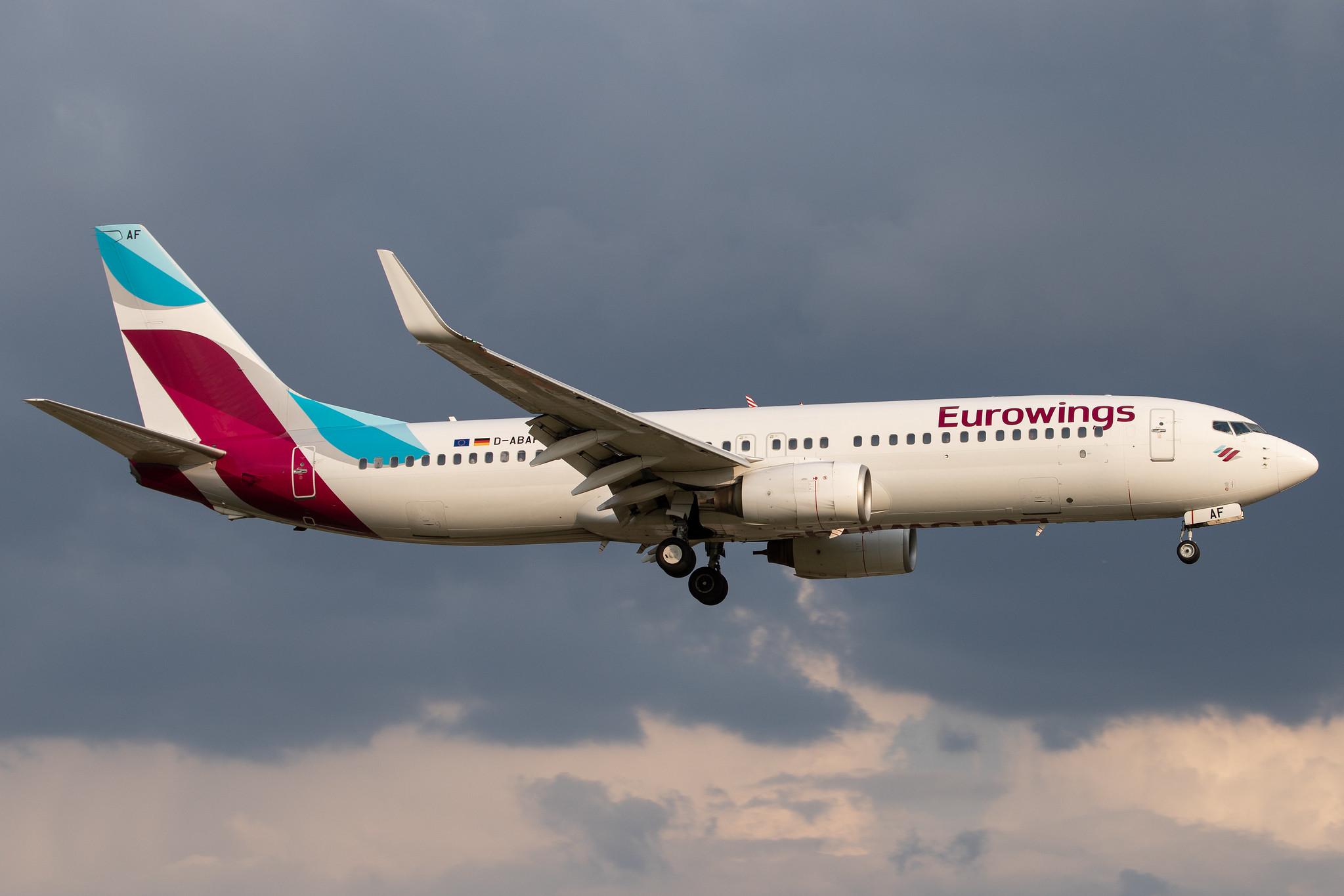 Hamburg Airport: Eurowings (EW / EWG) | Operator: TUI fly | Boeing 737-86J B738 | D-ABAF | MSN 30878