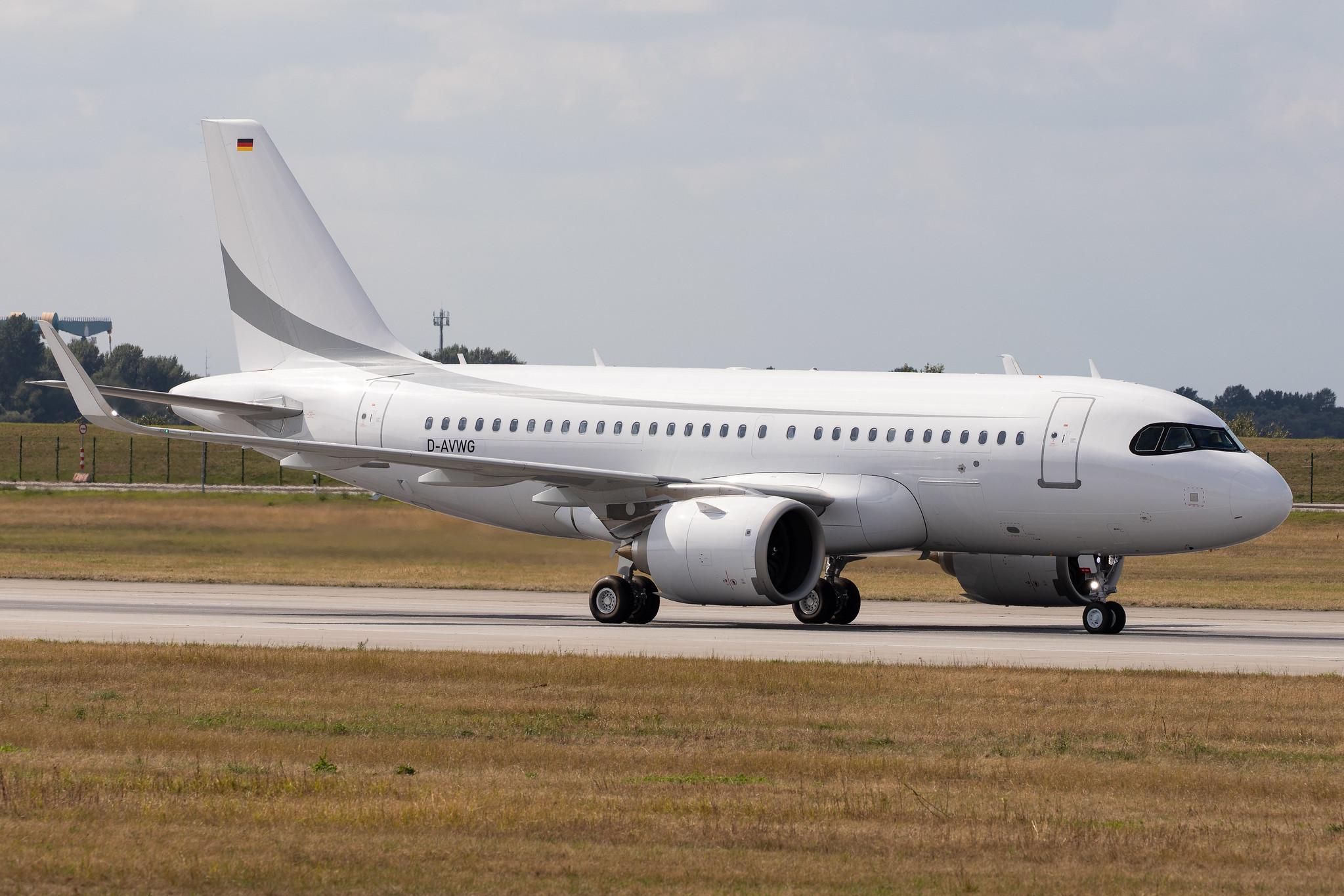 Flugplatz Hamburg-Finkenwerder: Airbus (/ AIB) |  Airbus A319-153N(CJ) A319 | D-AVWG | MSN 8612 (Private Owner, D-ANEO)